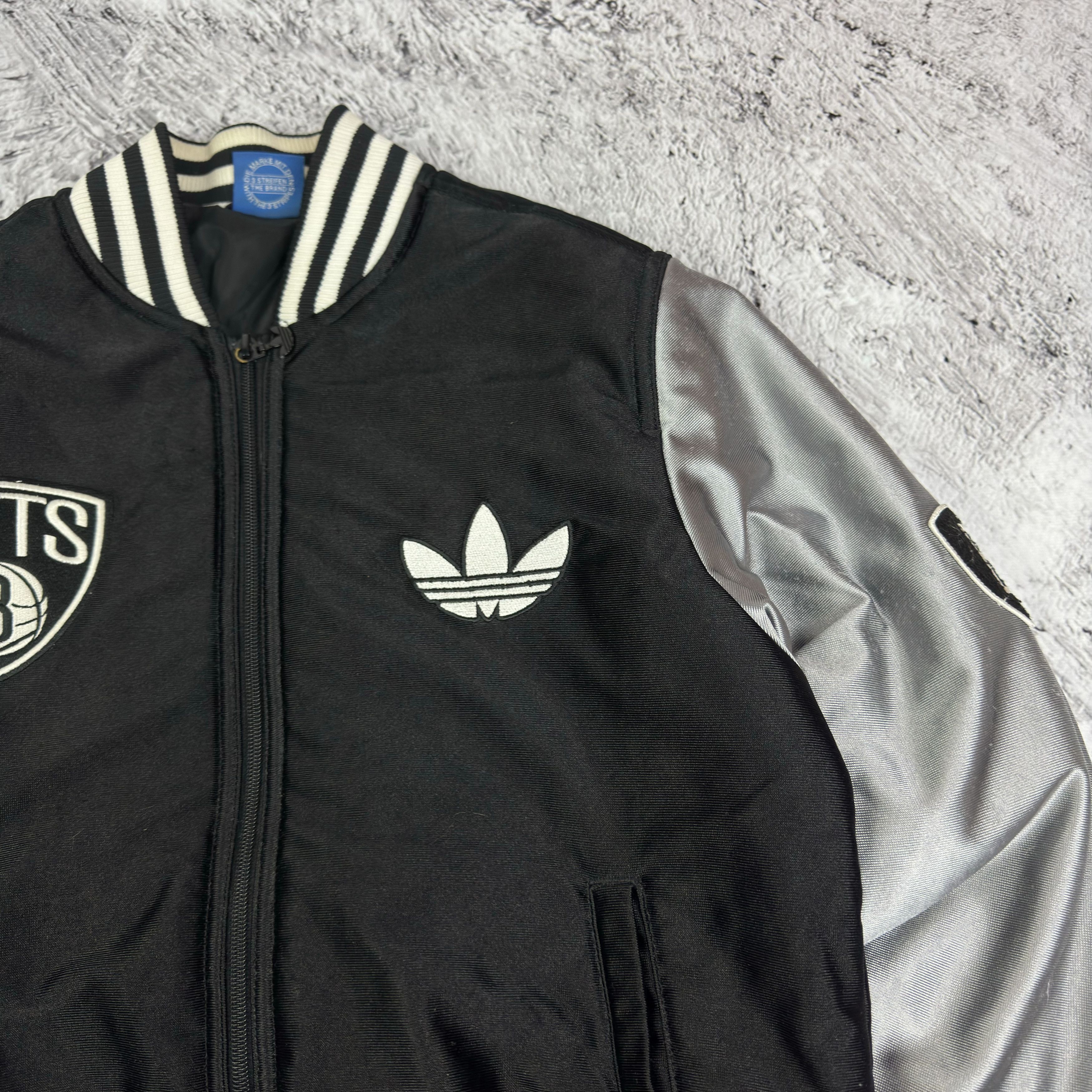 Adidas Adidas Brooklyn Nets Basketball Full Zip Bomber Jacket Size M / US 6-8 / IT 42-44 - 5 Thumbnail