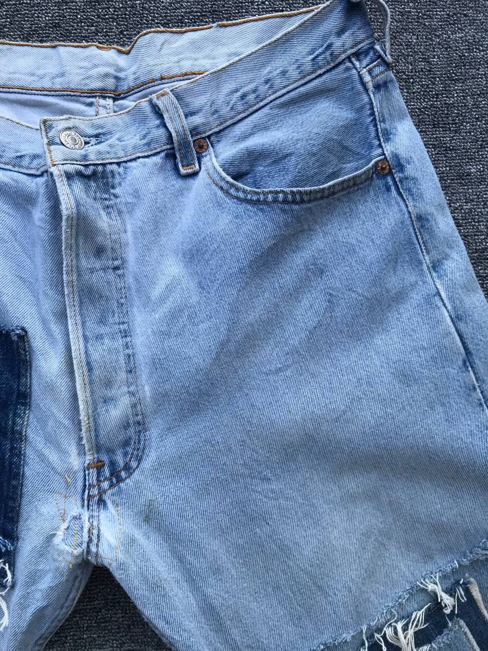 Levi's × Vintage Vintage 1993 Levis 501 distressed patchwork jean W34x29.5" Size US 33 - 8 Thumbnail