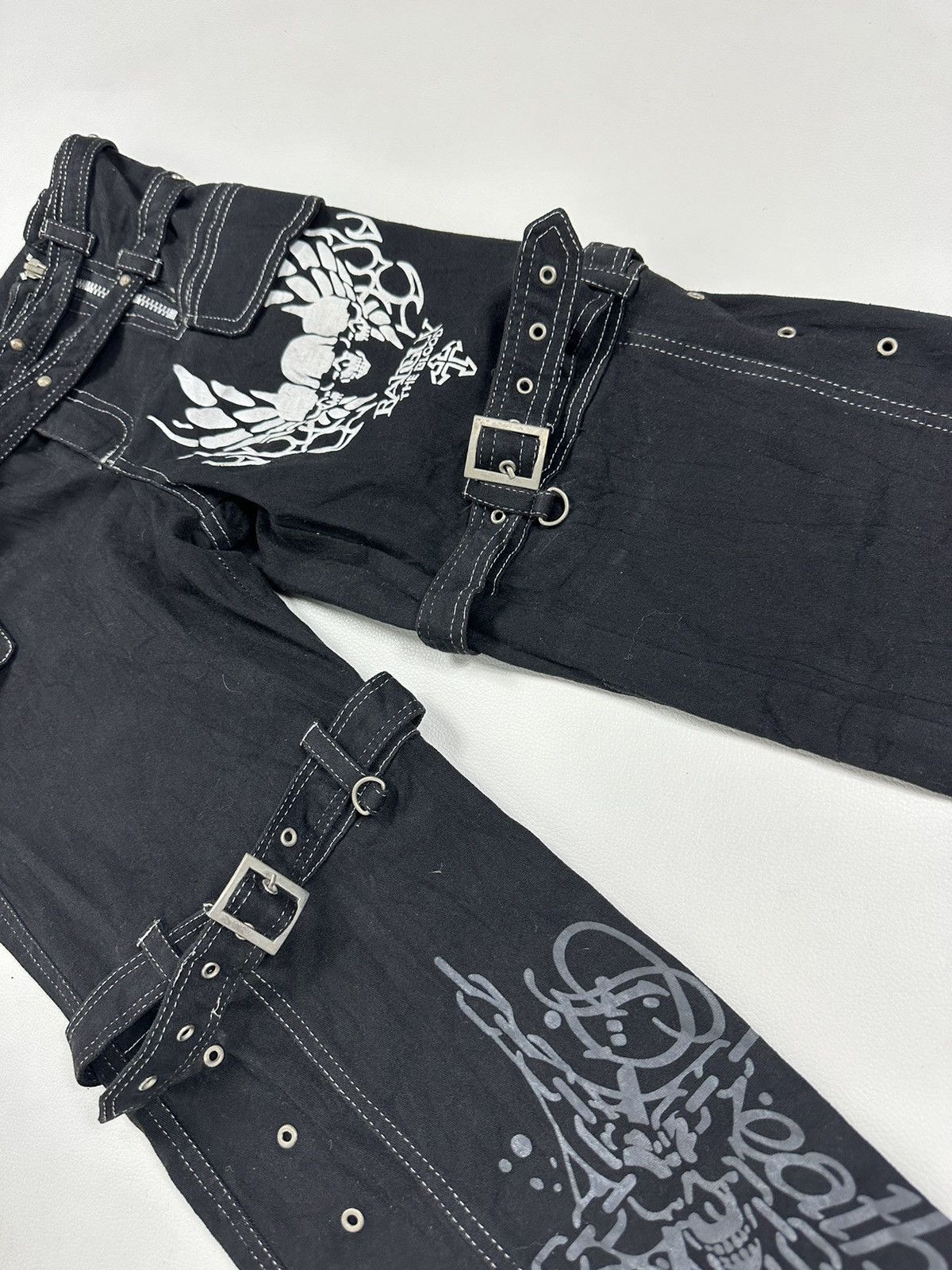 Other K star Punk Rock Bondage Skull Skeleton Poem Style Pants Size 28" / US 6 / IT 42 - 4 Thumbnail