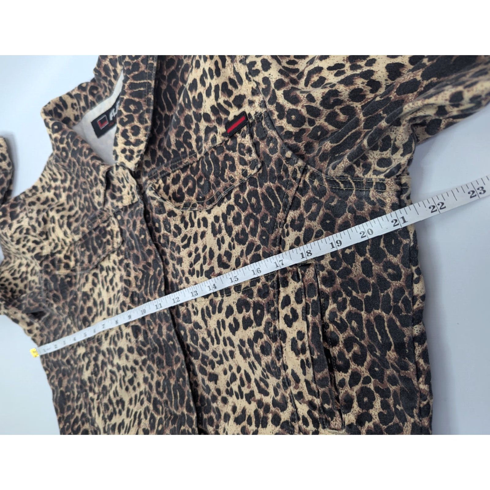 Fubu VINTAGE FUBU Crop Jacket Womens XL Leopard Print Snap Button 90s Y2K Streetwear Size XL / US 12-14 / IT 48-50 - 7 Thumbnail