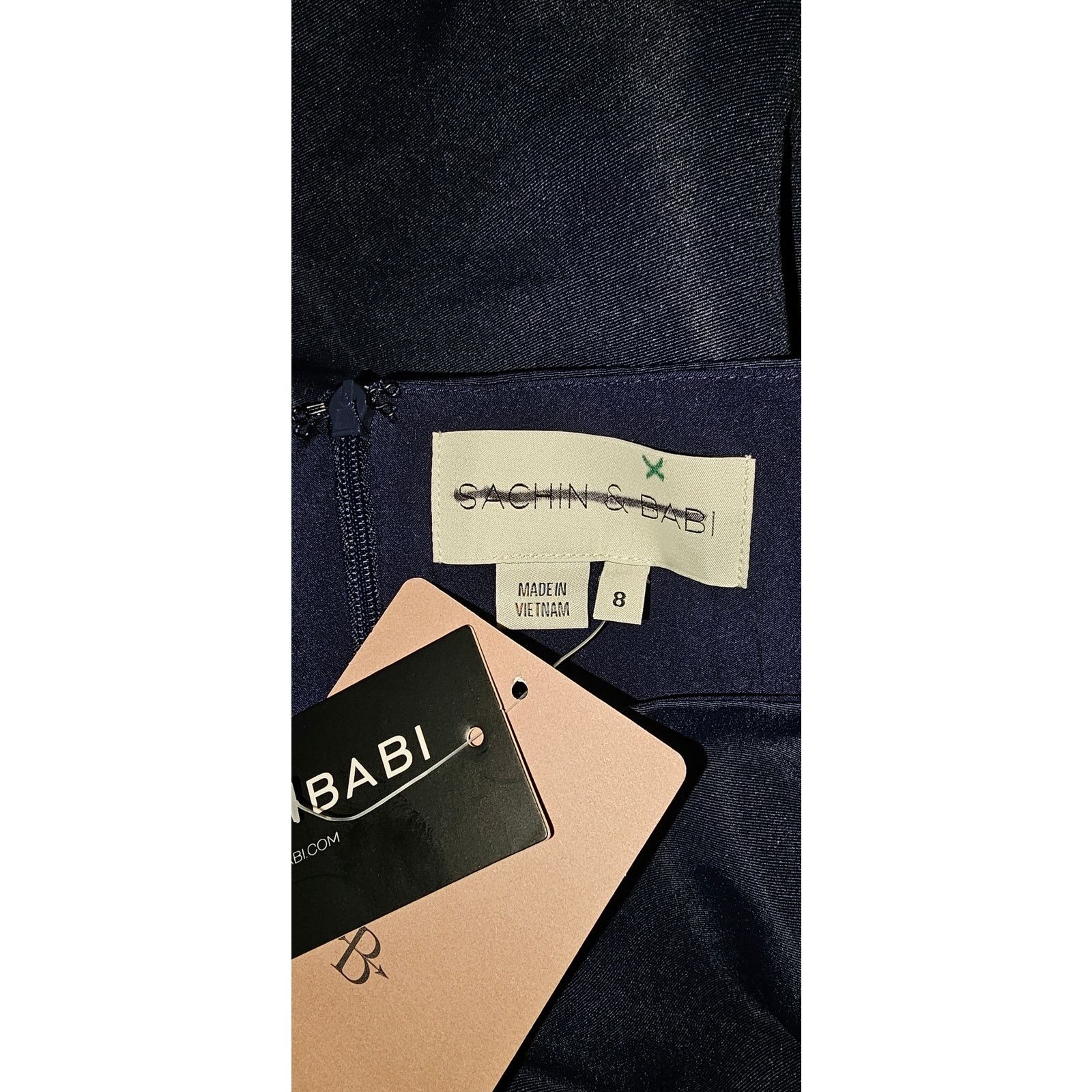 Anthropologie × Sachin & Babi Blaine Square-Neck Taffeta A-Line Midi Dress $268 US 8 Size M / US 6-8 / IT 42-44 - 4 Thumbnail