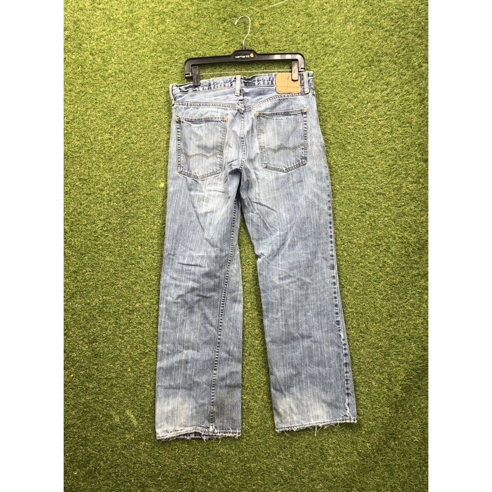 American Eagle Outfitters American Eagle Jeans Mens 32x30 Light Blue 5-Pocket Denim Relaxed Straight 90s Grunge Clothing Mens Jeans Size US 32 / EU 48 - 2 Thumbnail