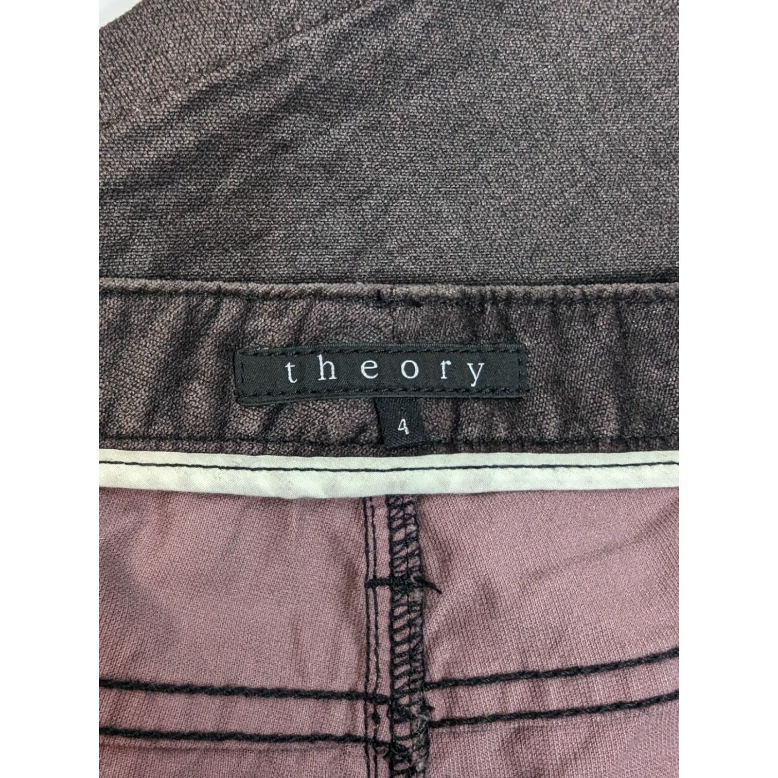 Theory THEORY SEQUOIA VELVET WASH STRETCH FLARE JEANS WOMEN'S 4, MAUVE, COTTON/VISCose/ELASTANE, 31 IN inseam Size 27" / US 4 / IT 40 - 2 Thumbnail
