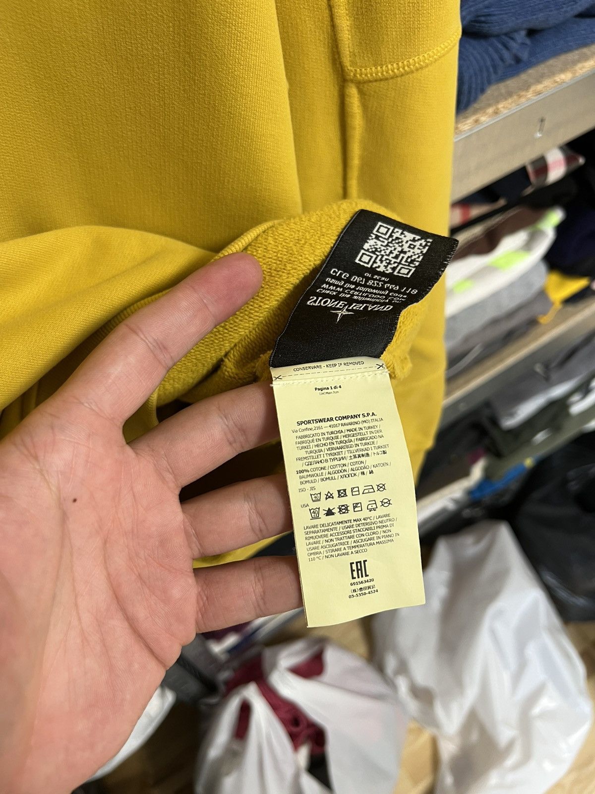 Stone Island Men’s Stone Island Crewneck Yellow Sweatshirt Casual Size L Size US L / EU 52-54 / 3 - 8 Thumbnail