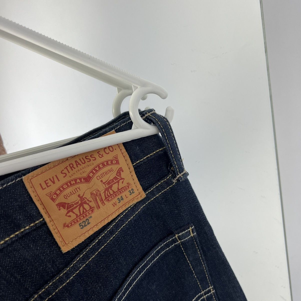 Levi's Vintage 522 Levi’s Deep Blue Denim Jeans Streetwear Style Size US 34 / EU 50 - 4 Thumbnail