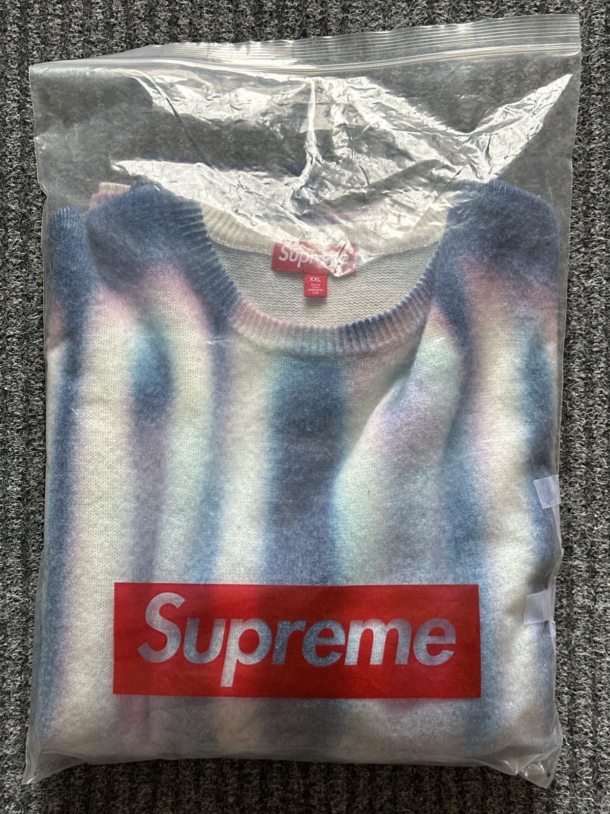 Supreme Supreme Blurred Logo Sweater Blue | Grailed