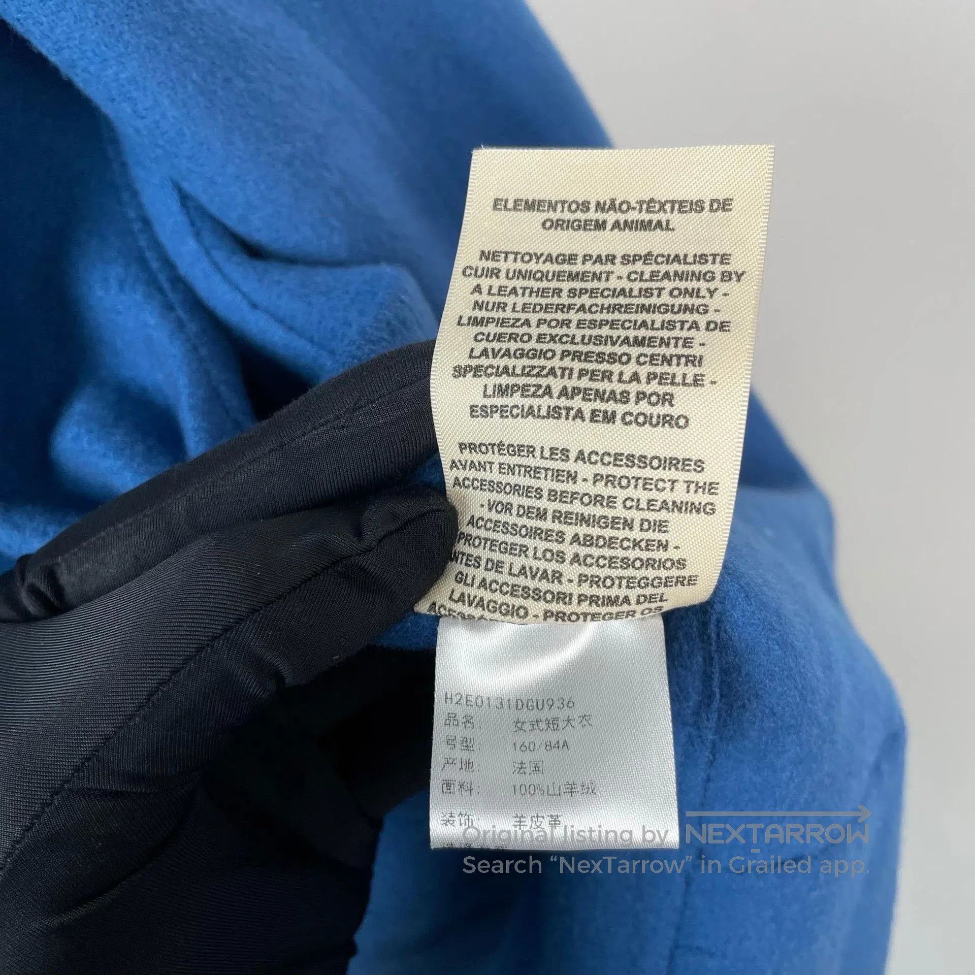 Hermes Hermes Blue Short Cashmere Coat. Size XS / US 0-2 / IT 36-38 - 8 Thumbnail
