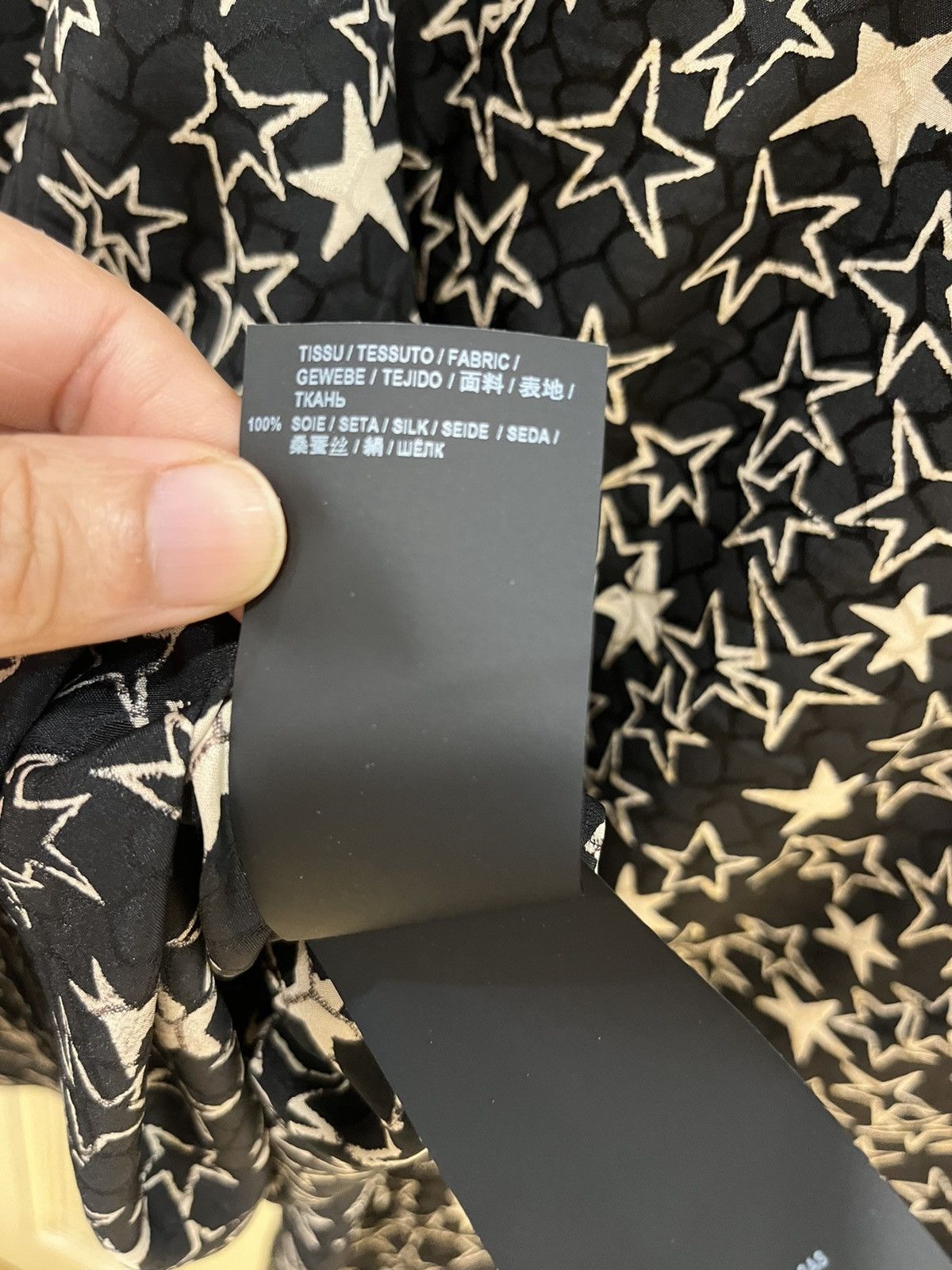 Saint Laurent Paris star print silk shirt collar size 42 Size US L / EU 52-54 / 3 - 7 Thumbnail