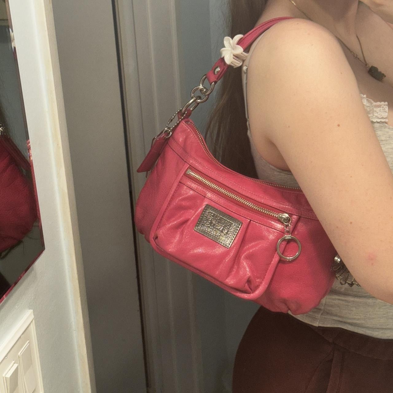 Coach Y2K Coach Hot Pink Patent Leather Convertible Bag Size ONE SIZE - 8 Thumbnail