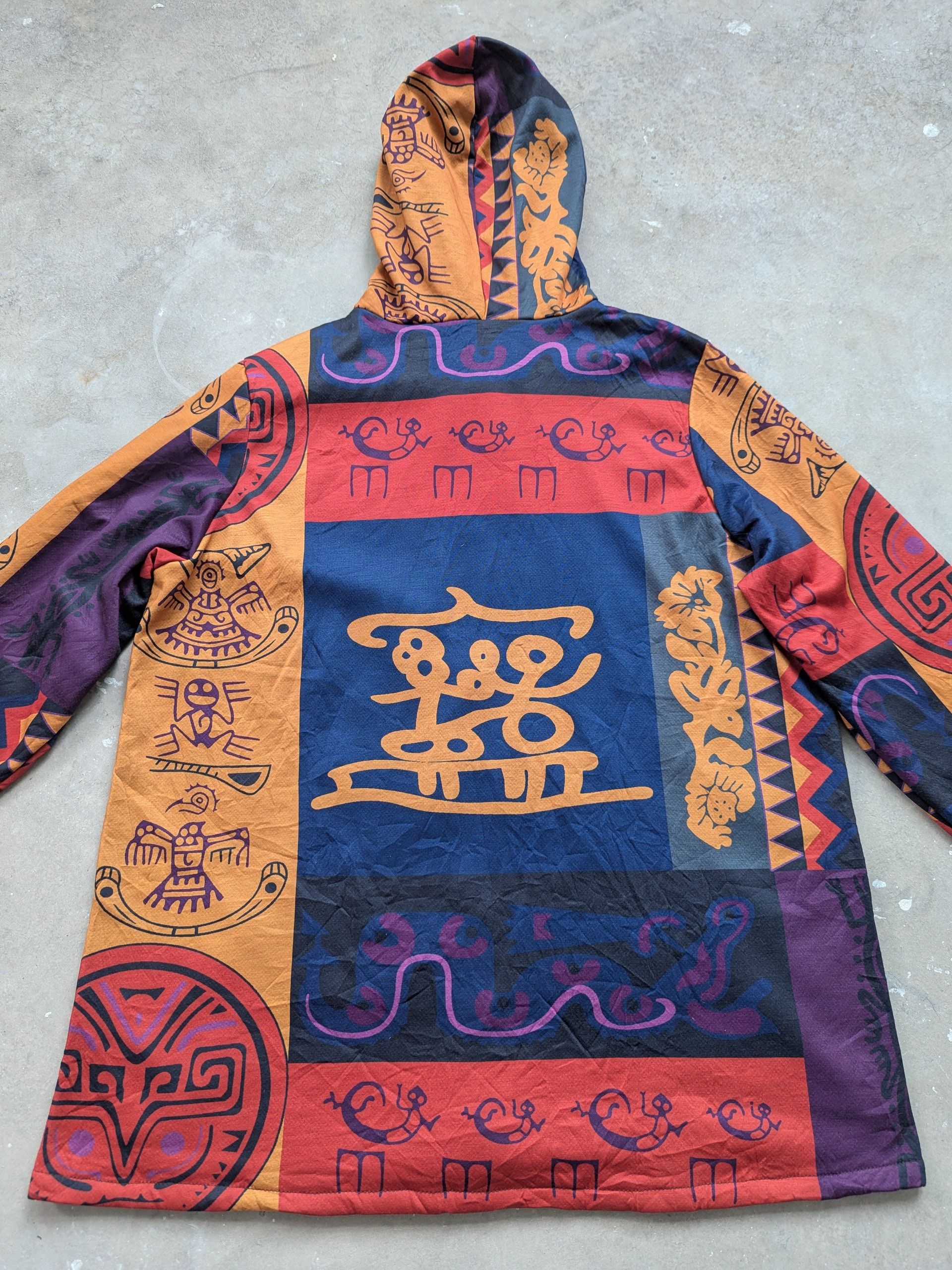 Art Comes First × Japanese Brand Vintage 90s Japanese Motif Hoodie Sweater Lining Fleece Size US L / EU 52-54 / 3 - 10 Thumbnail