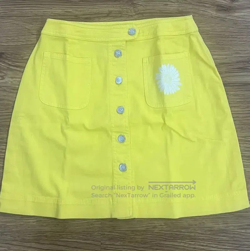 Kenzo KENZO Yellow Cotton Mini Skirt for Women . Size 24" / US 00 / IT 34 - 1 Thumbnail