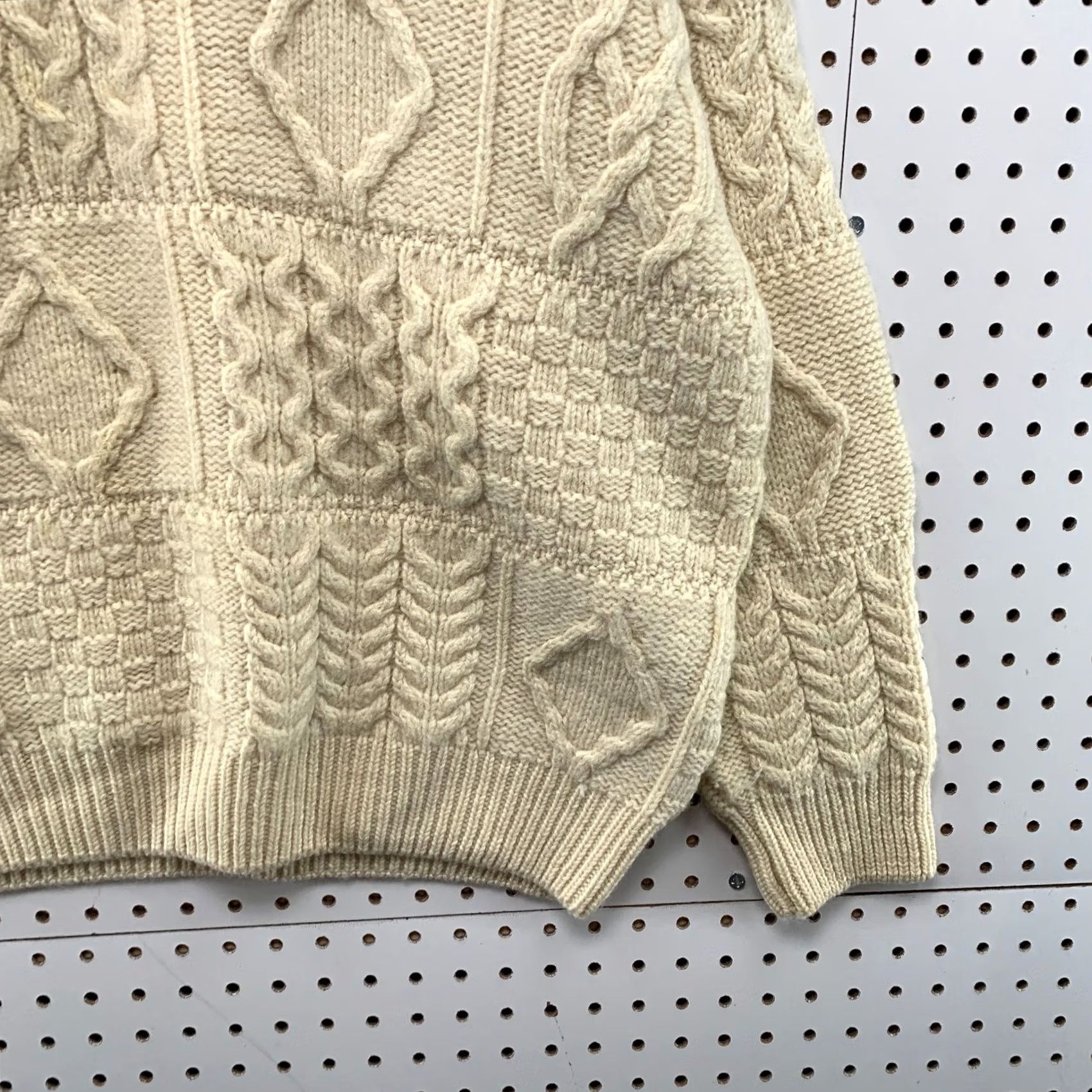 Vintage Blarney Woolen Mills Wool Knit Sweater Mens Large Thick Fisherman Knit Ireland Shirt Size US L / EU 52-54 / 3 - 4 Thumbnail