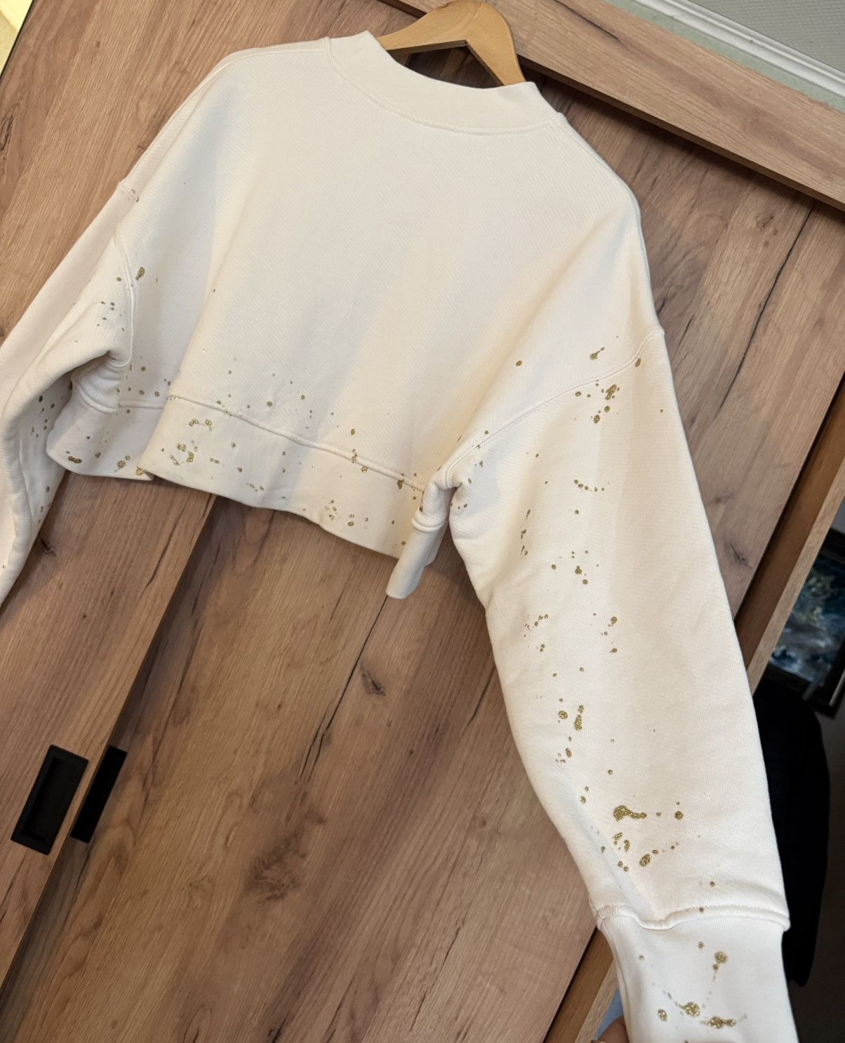 Palm Angels Palm Angels – Painted Cropped Crew Neck Sweat – M (495€) Size M / US 6-8 / IT 42-44 - 13 Thumbnail