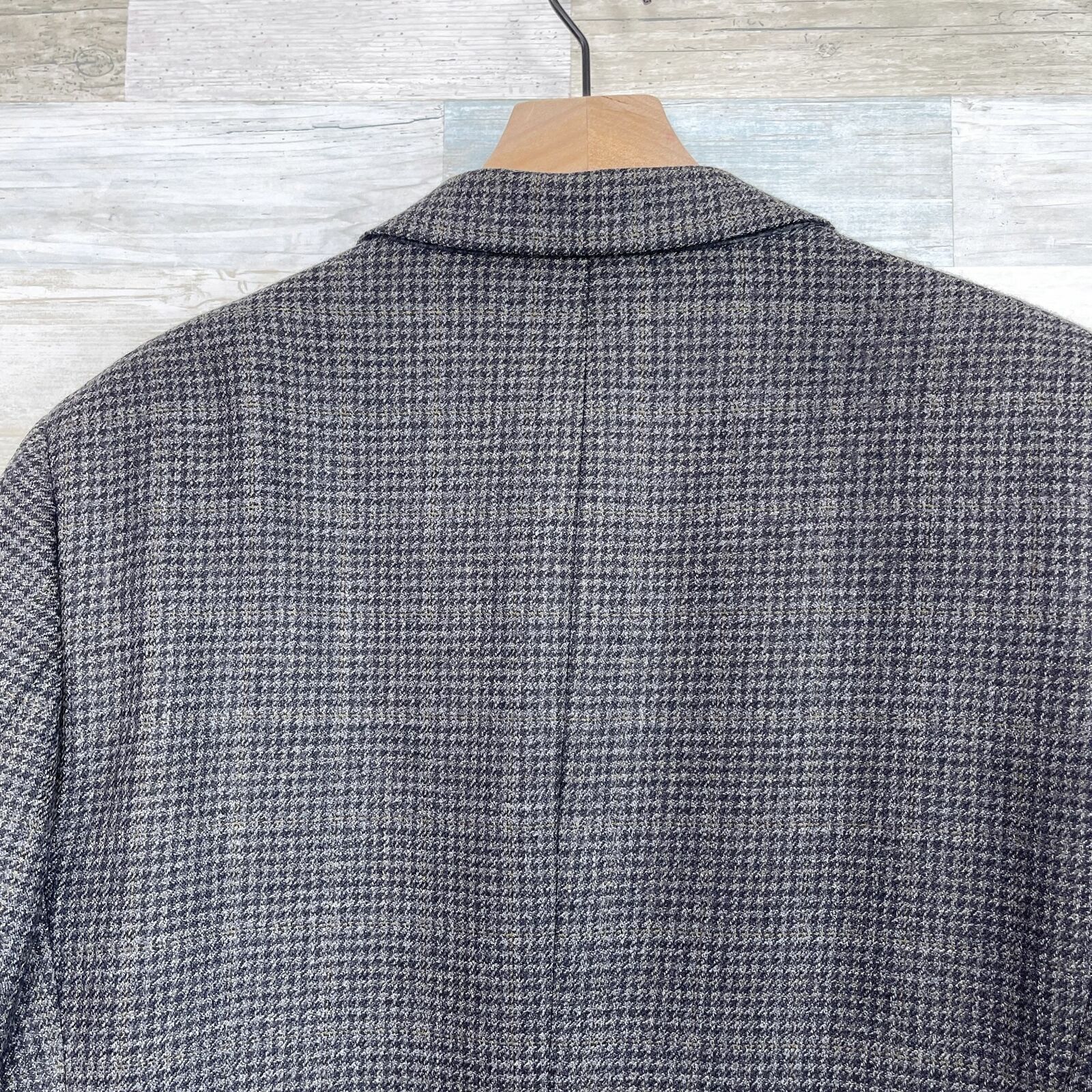 Other Jos A Bank Wool Tweed Sport Coat Gray Glen Check Mens 39R Size 38R - 6 Thumbnail