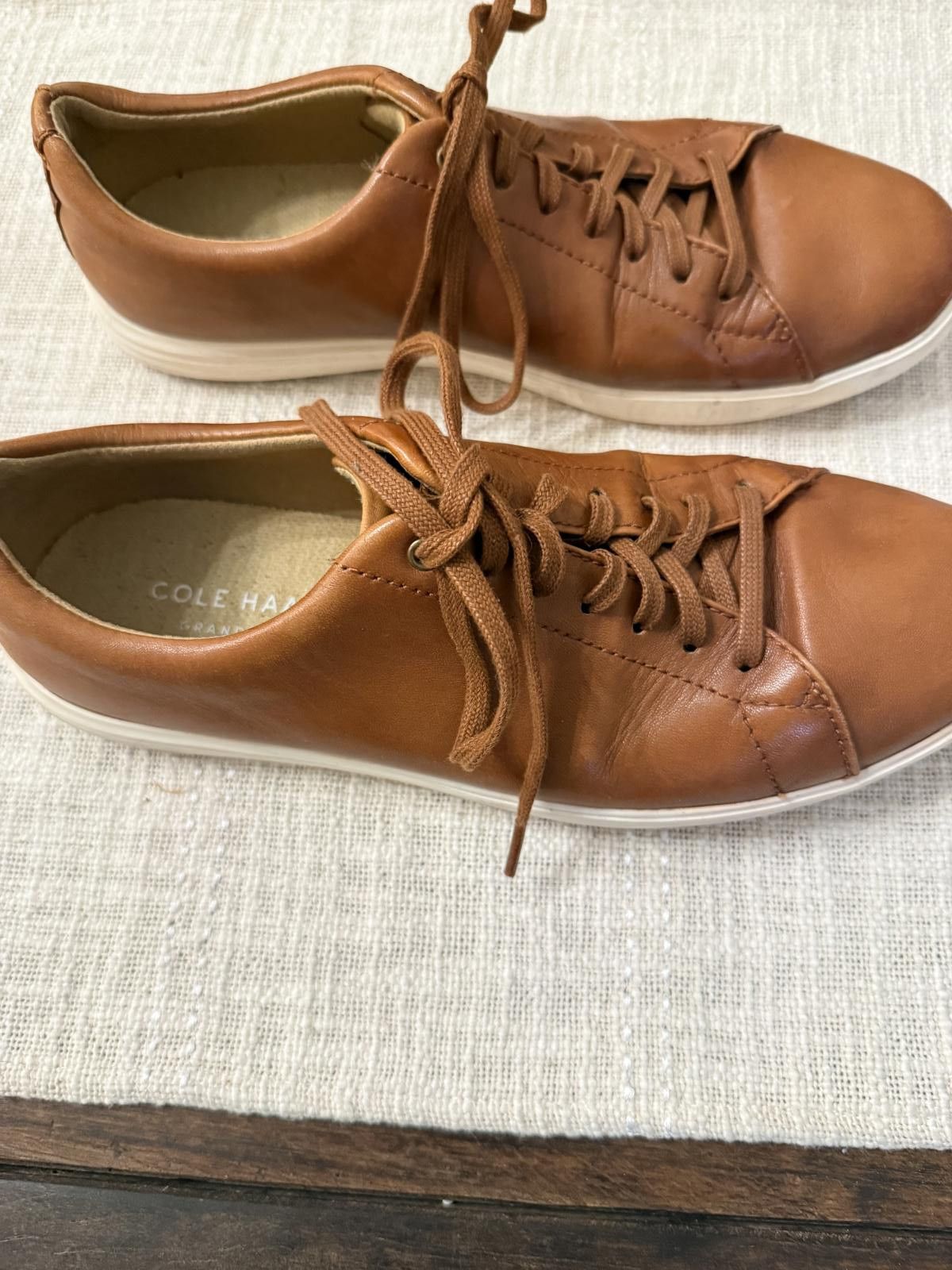 Cole Haan Cole Haan Men's Brown Leather Sneakers Size 9.5 M Size US 9 / EU 42 - 6 Thumbnail