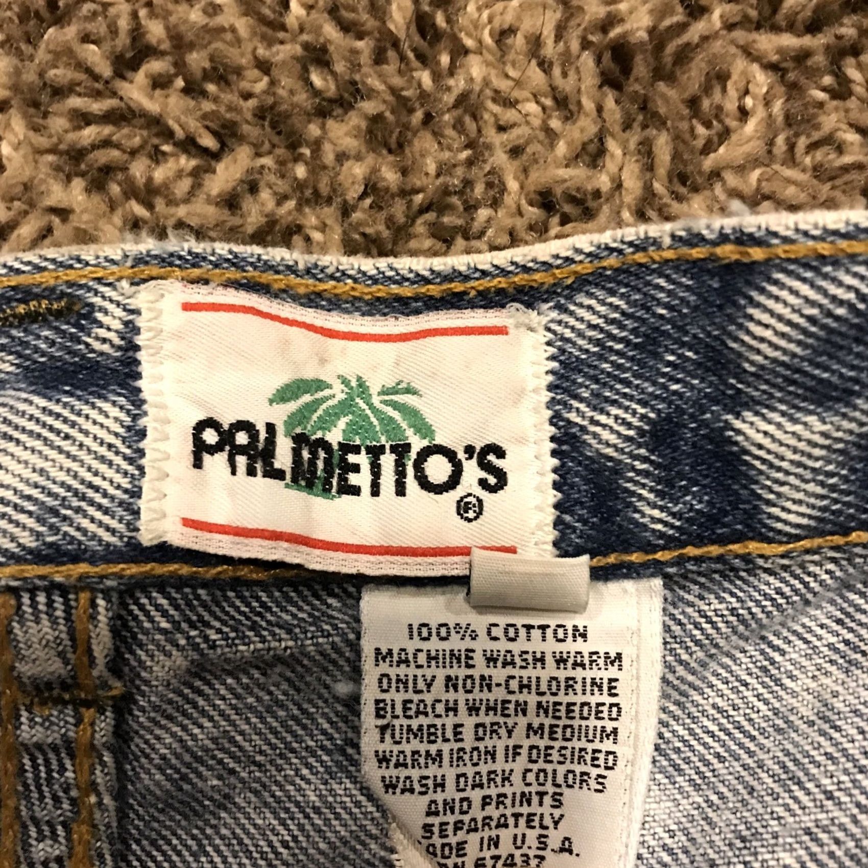 Denime VINTAGE Palmettos Juniors 5 Cotton Denim Jeans Skirt Knee Length Blue USA Straight & Pencil Womens Size 27" / US 4 / IT 40 - 3 Thumbnail