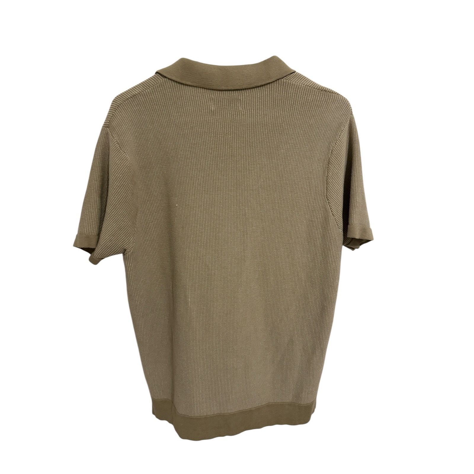 Hudson & Barrow HB Khaki Short Sleeve Button Up V-Neck Pullover Sweater Size US L / EU 52-54 / 3 - 7 Thumbnail