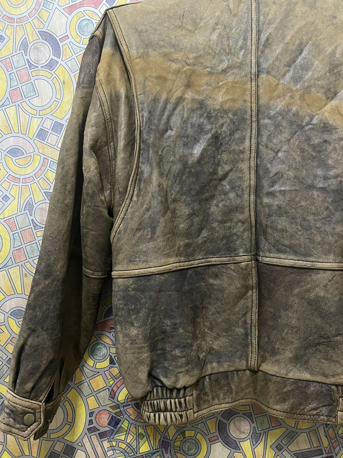 Japanese Brand Leather Jacket Very Rare. (GJ36) Size US L / EU 52-54 / 3 - 7 Thumbnail