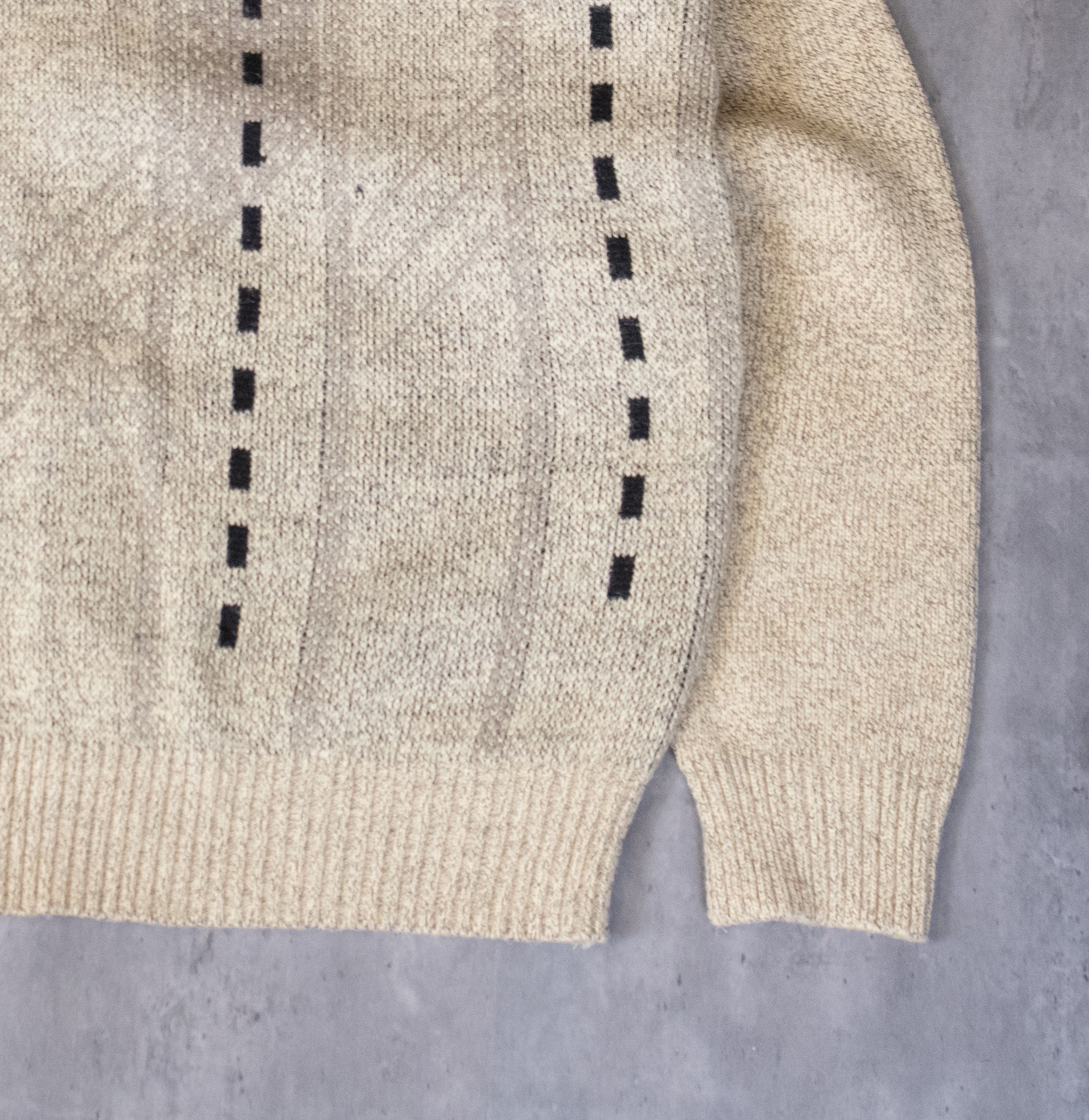Vintage Vintage 1980's Ghoreishi Pattern AOP V-Neck Knitted Sweater Size US L / EU 52-54 / 3 - 4 Thumbnail