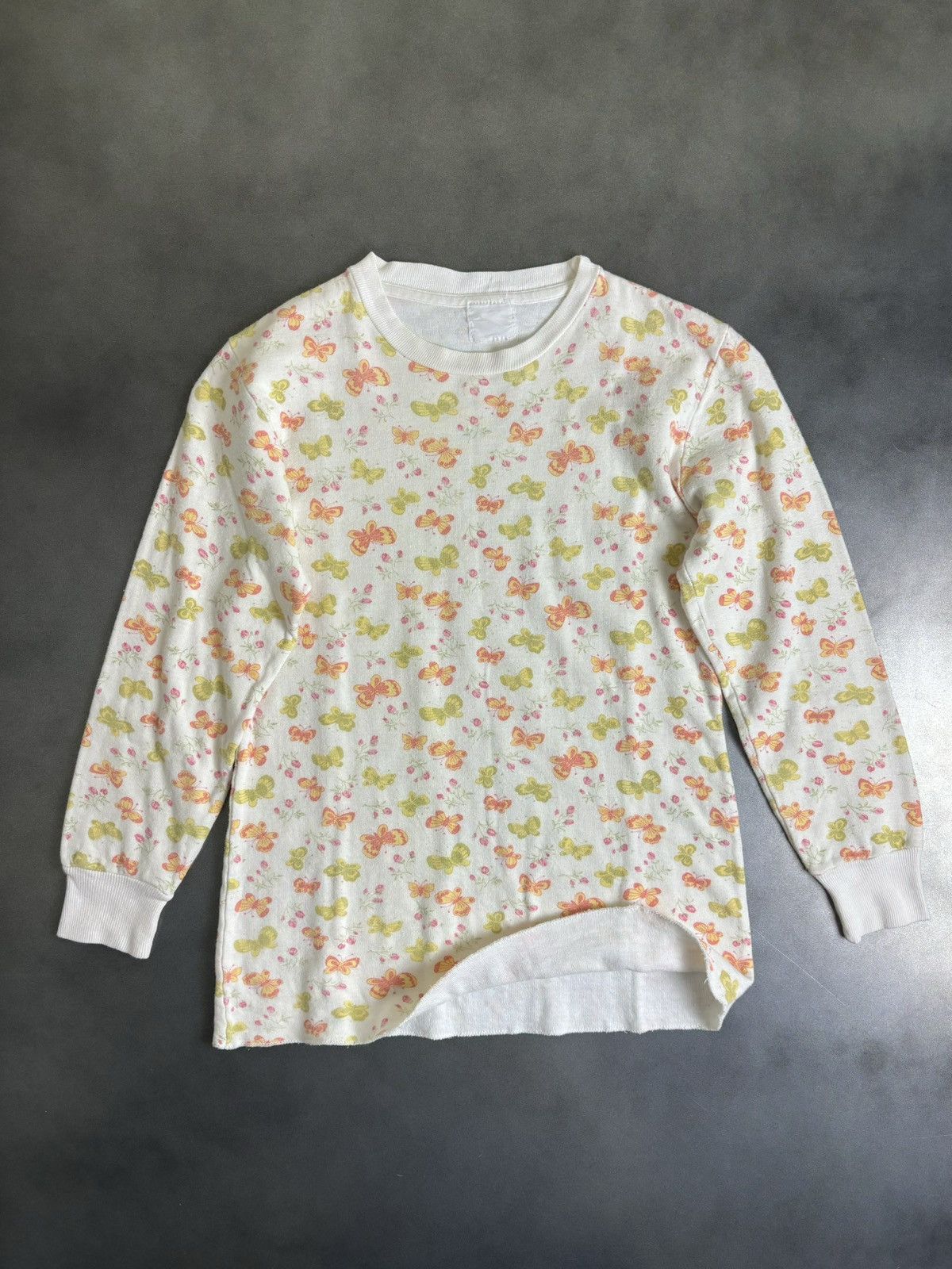 JCPenney × Sears × Vintage 1970s Butterfly Print Thermal Vintage Duofold Undershirt USA Size XS / US 0-2 / IT 36-38 - 2 Thumbnail