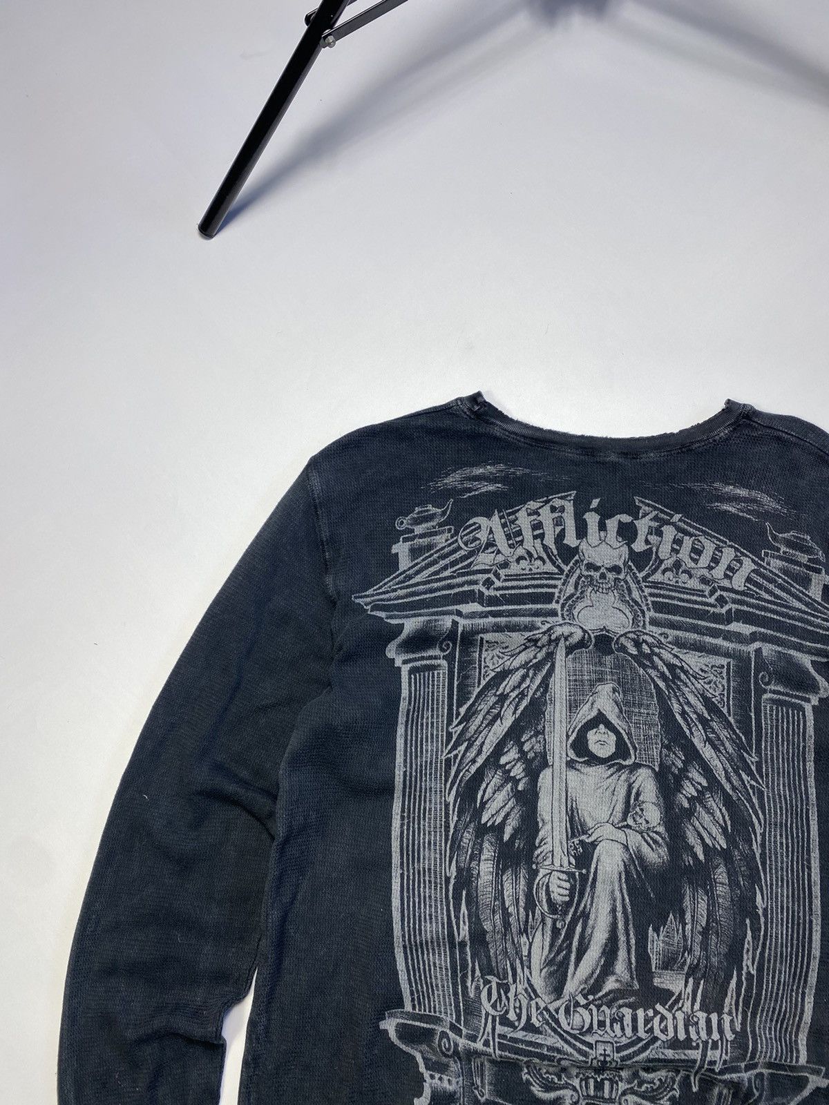 Affliction × Vintage CRAZY Y2K AFFLICTION LONG SLEEVE THERMAL SKULLS GOTH OPIUM Size US XL / EU 56 / 4 - 3 Thumbnail