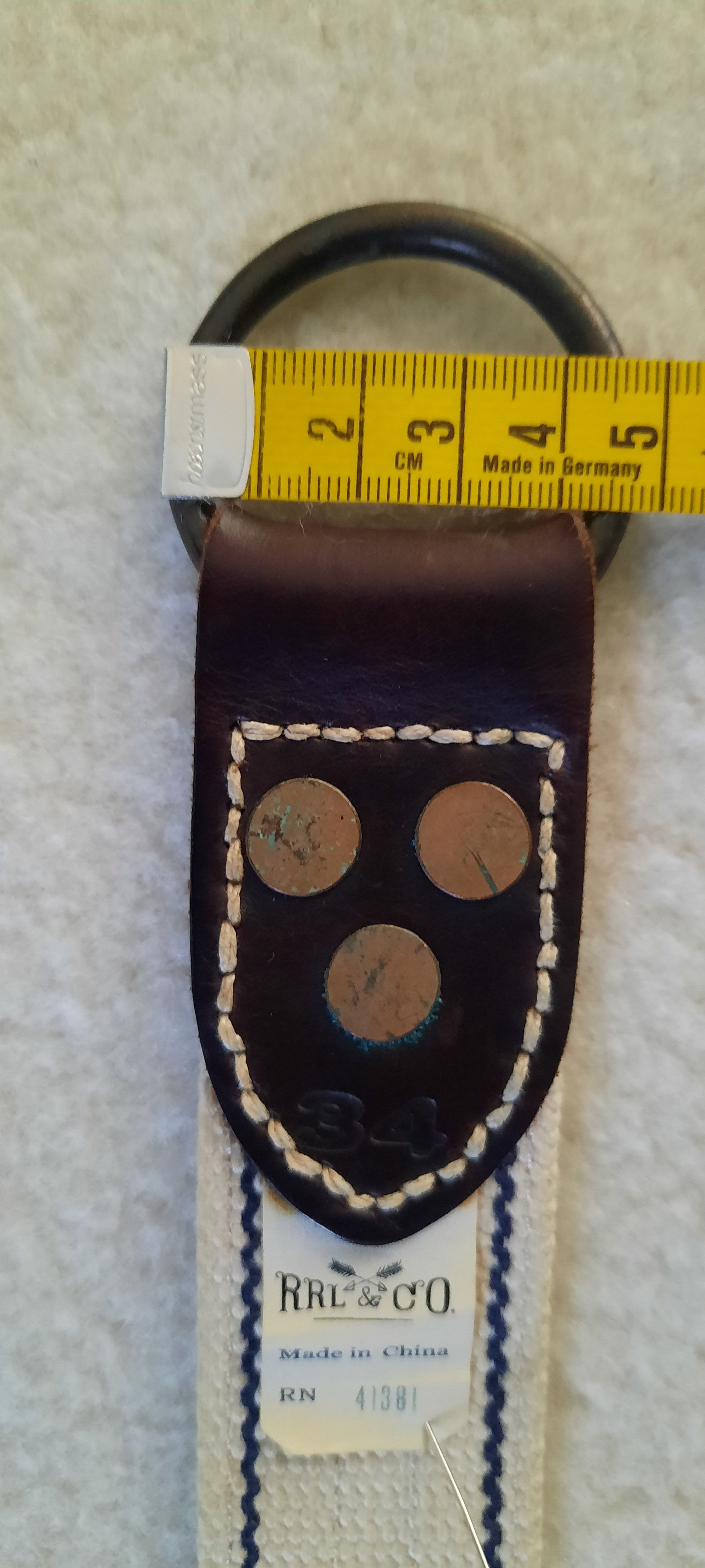 RRL Ralph Lauren RRL RALPH LAUREN Canvas Belt O-Ring Hook 34 Size 34 - 13 Thumbnail