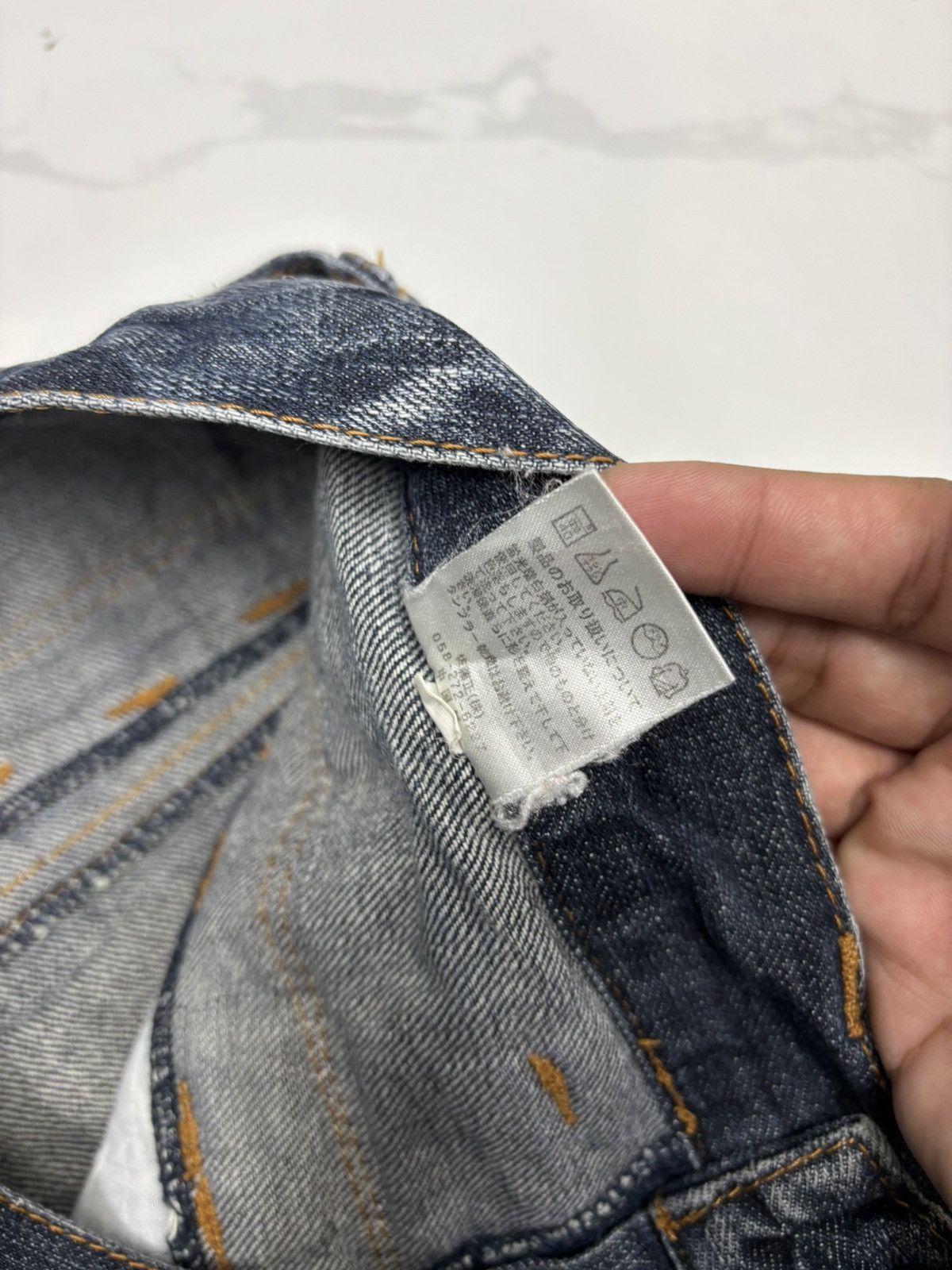 Hysteric Glamour × If Six Was Nine × Seditionaries NYLAUS DOUBLE WAIST WHISKER DISTRESSED DENIM JEANS Size US 31 - 12 Thumbnail
