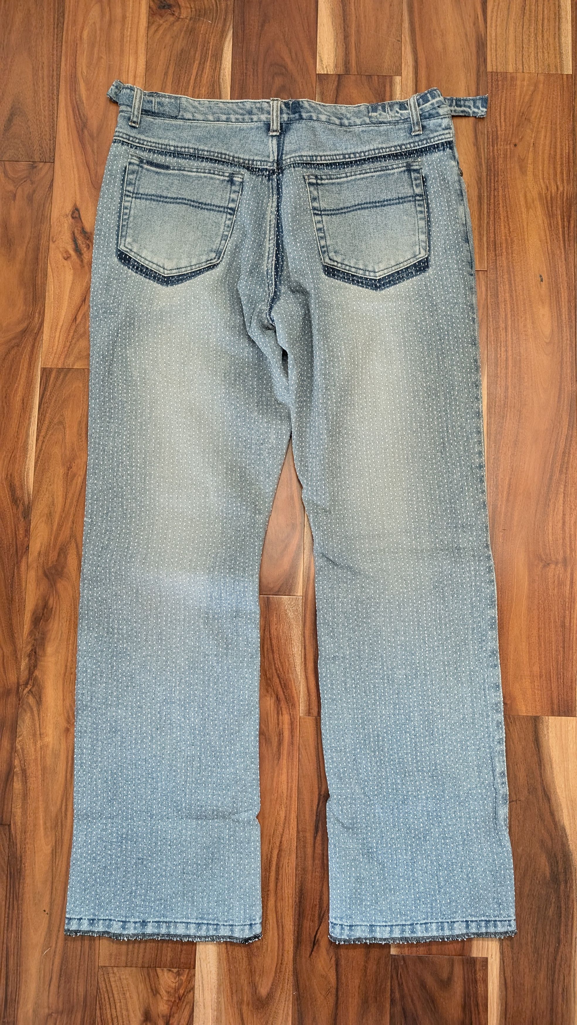 Japanese Brand Kraftwork 1:1 Custom Shashiko Flared Patchwork pants Size US 34 / EU 50 - 3 Thumbnail