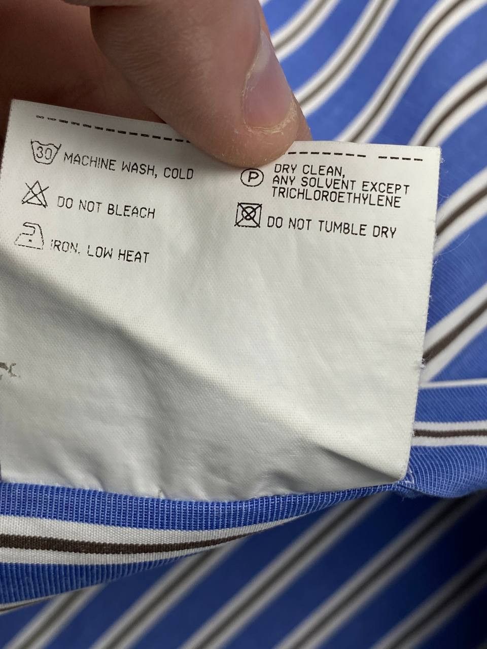 Burberry Burberry Long Sleeve Shirt Buttons Striped Men Size L Blue Size US L / EU 52-54 / 3 - 11 Thumbnail