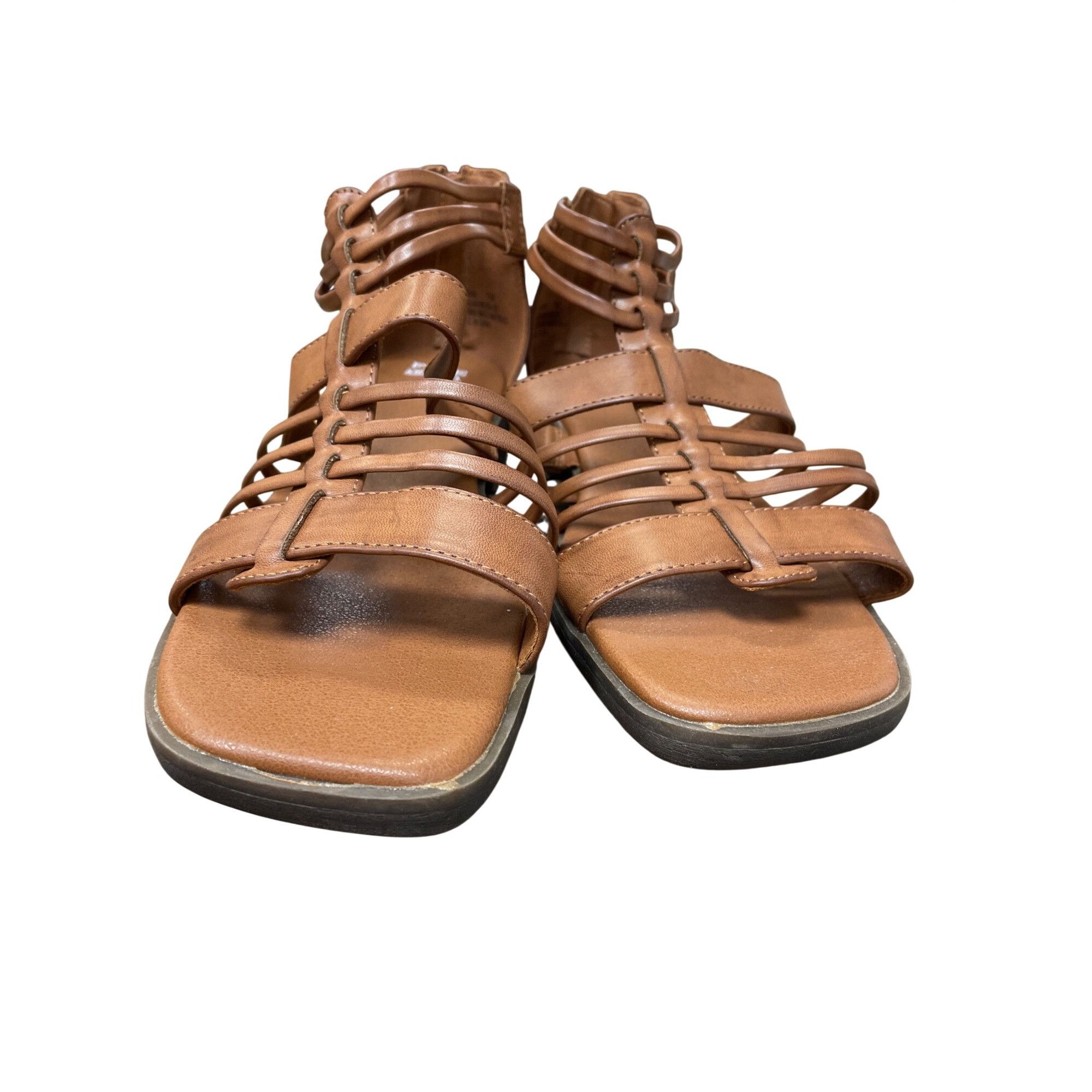 Frye Frye company Teaghan strap wms brown faux leather sandals sz Size US 11 / IT 41 - 11 Thumbnail