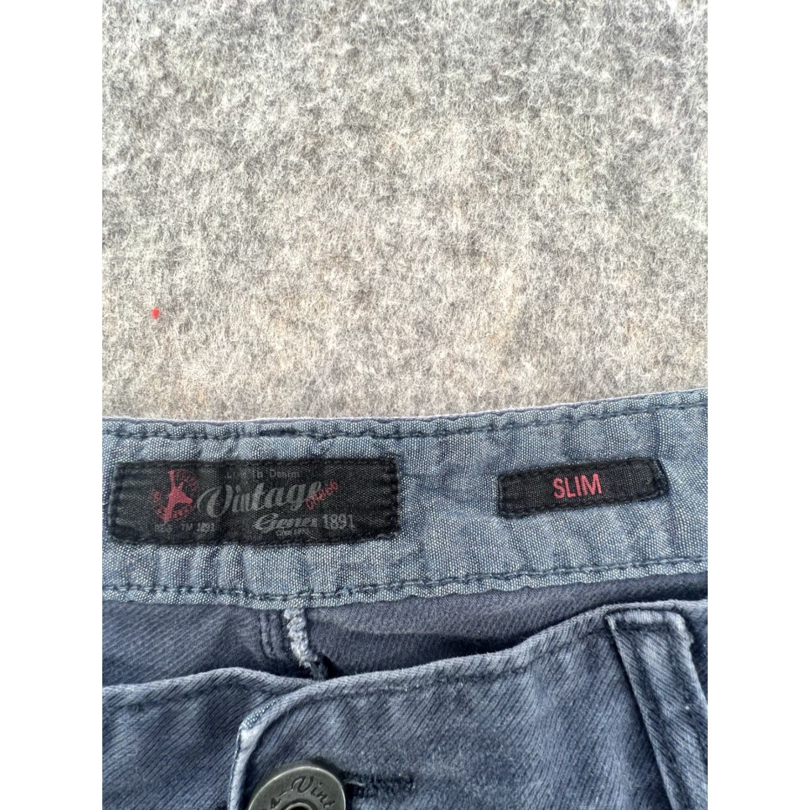 Vintage VINTAGE Genes Stone Jeans Men's Slim Fit 38x32 Gray Denim Stone Modern Straight 5-Pocket Alberto Stone Modern Fit Regular Men Jeans Size US 38 / EU 54 - 4 Thumbnail