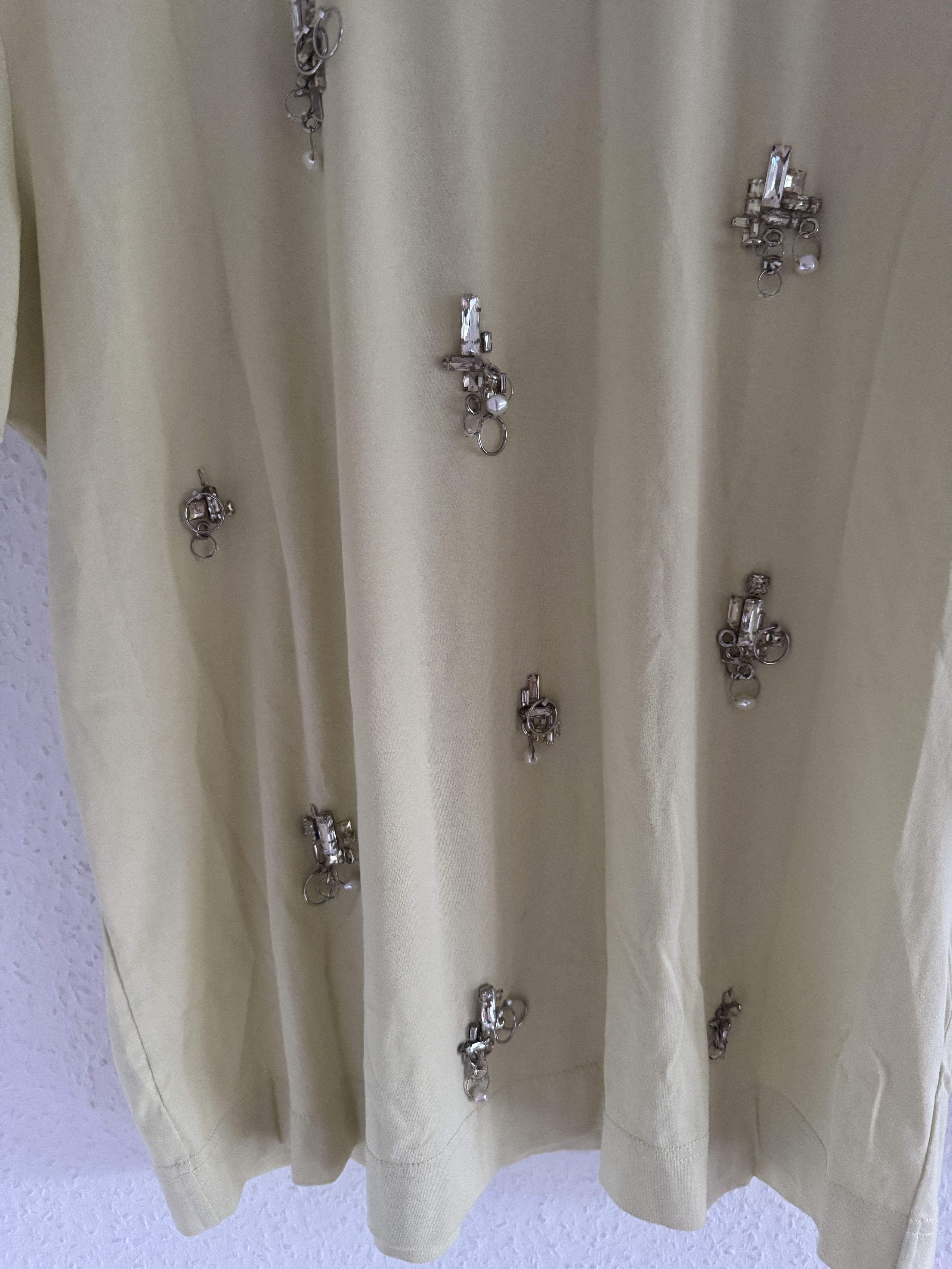 Givenchy Crystal Piercing Embellished Tee Lemonade Yellow Size US M / EU 48-50 / 2 - 3 Thumbnail