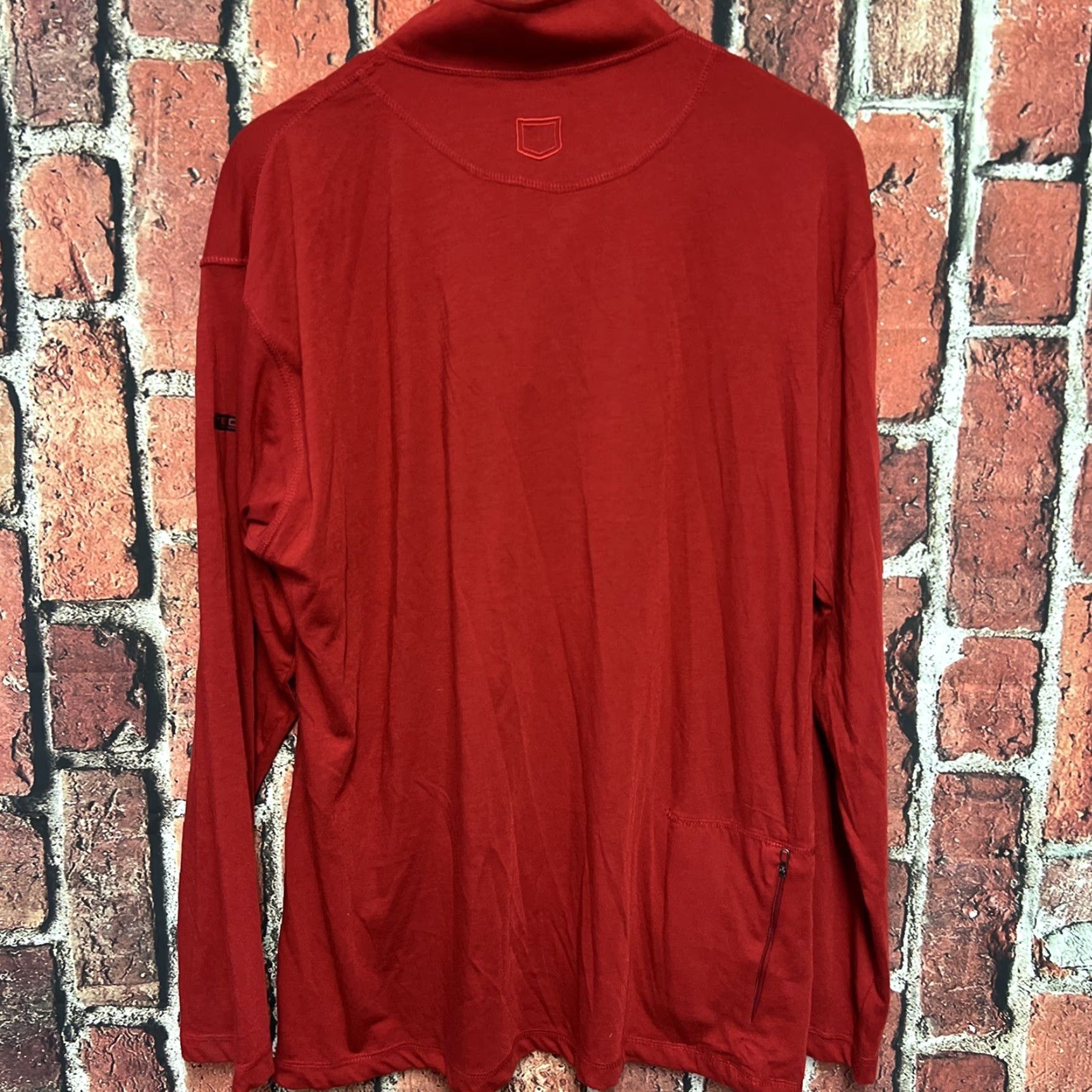 Vintage SCOTTeVEST SeV SJ Qzip 1/4 Zip Red Bamboo Long Sleeve Pullover XL Shirt Men Casual 1/4 Zip Pockets Lightweight All Seasons Vintage No Size US XL / EU 56 / 4 - 3 Thumbnail