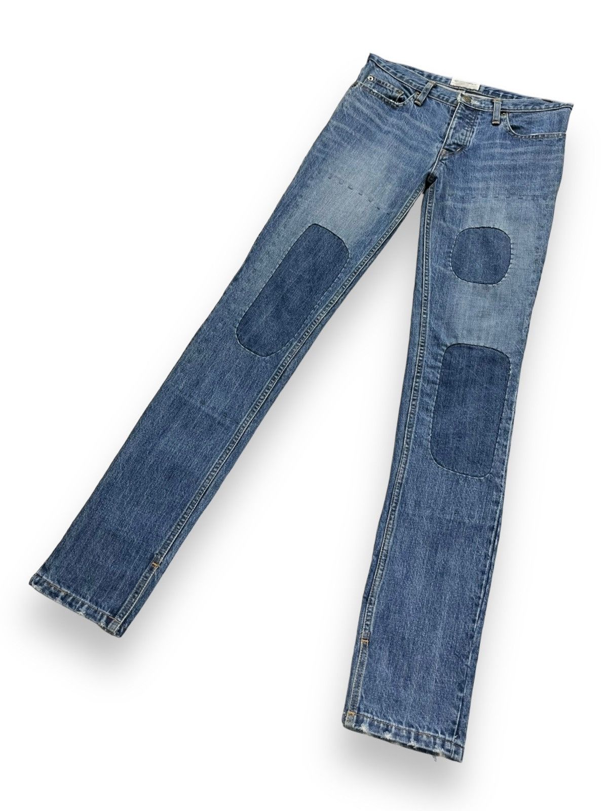 Issey Miyake 🔥Vintage TSUMORI CHISATO Patchwork Denim Super Skinny Jeans Size 27" / US 4 / IT 40 - 5 Thumbnail