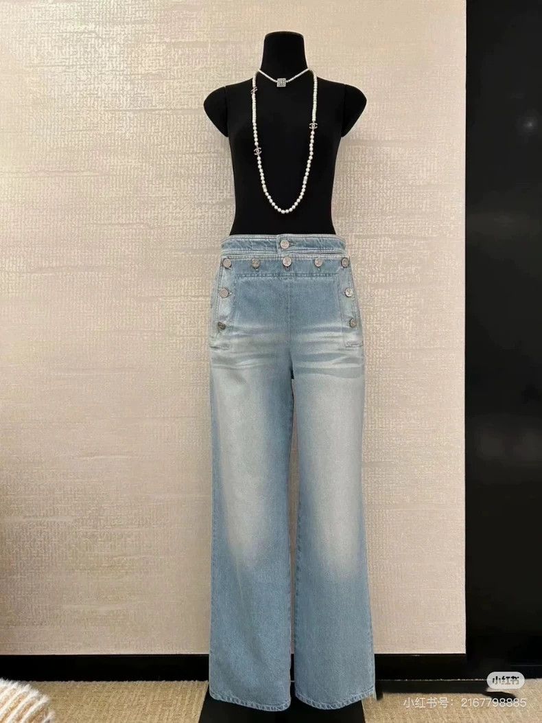 Chanel Chanel Beach series blue silver buckle jeans Size 42" / US 20 - 9 Thumbnail