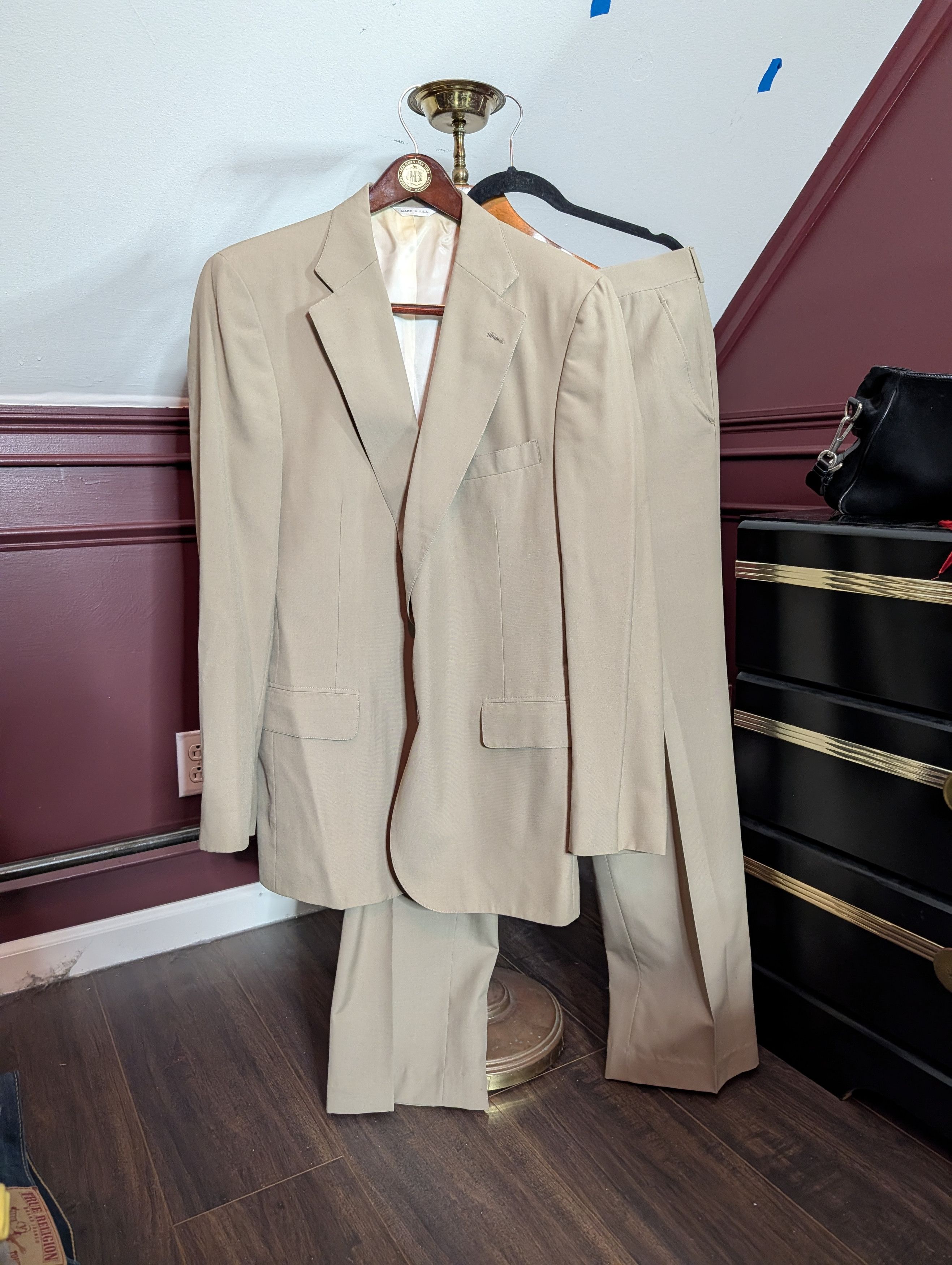 Kilgour KF&S Bespoke Khaki 2pc Suit MiUSA - Jacket & Trousers Size 40L - 1 Thumbnail