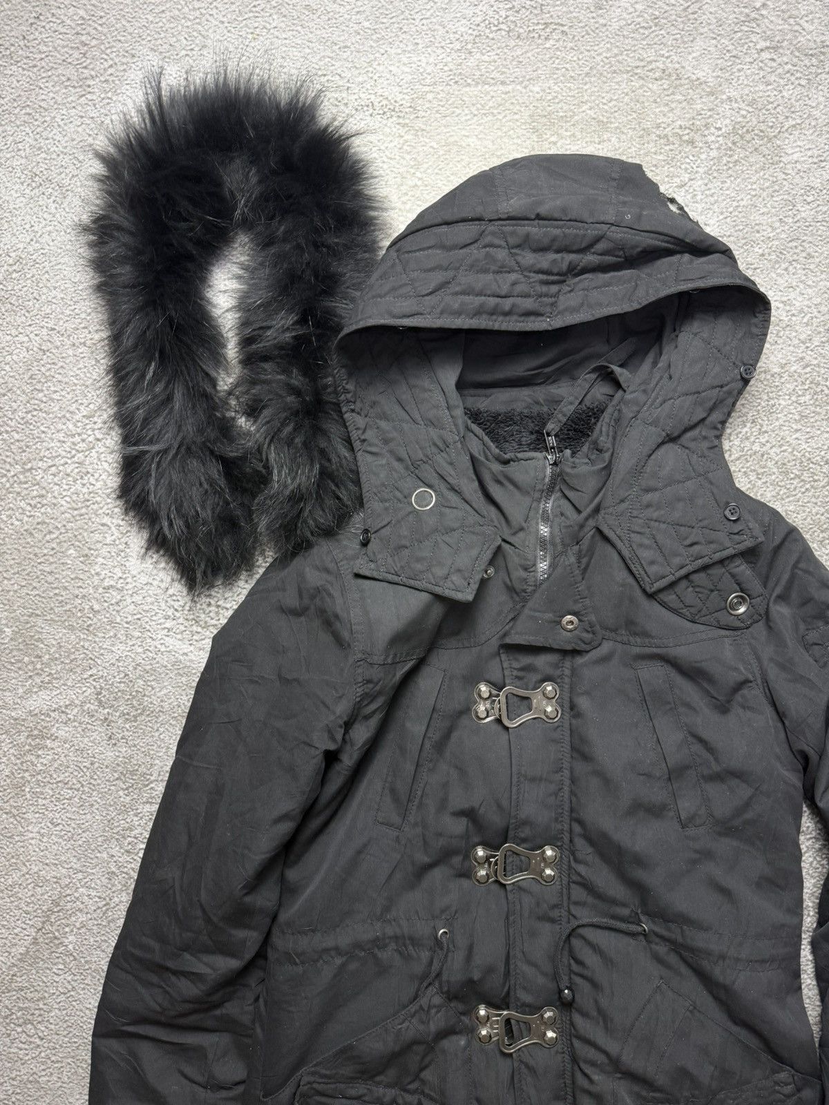 SLY Sly Fur Racoon Black Jacket Size US M / EU 48-50 / 2 - 3 Thumbnail