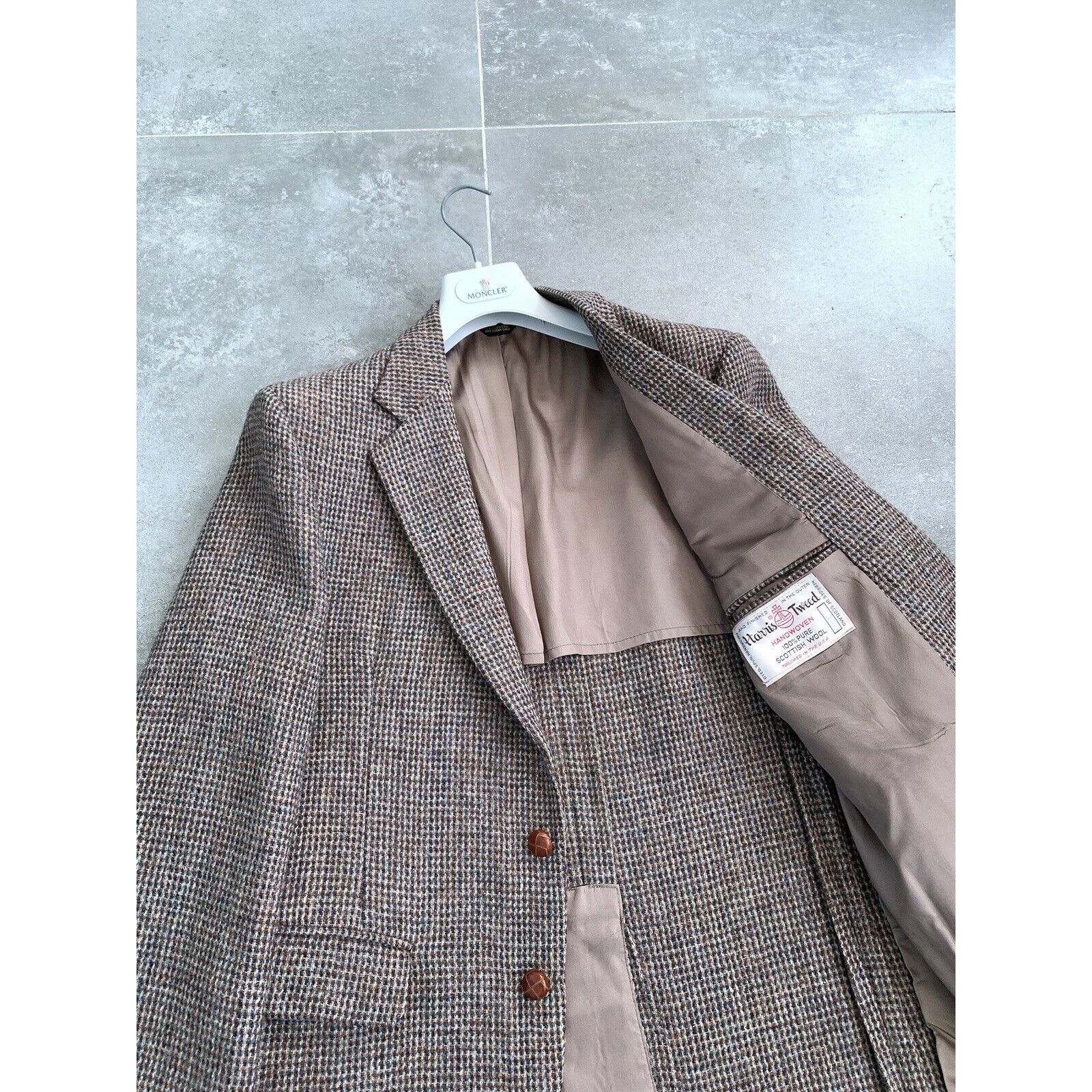 Harris Tweed × Vintage Men's HARRIS TWEED MADE IN USA Sport Blazer Jacket EU 48 M Size 48R - 5 Thumbnail
