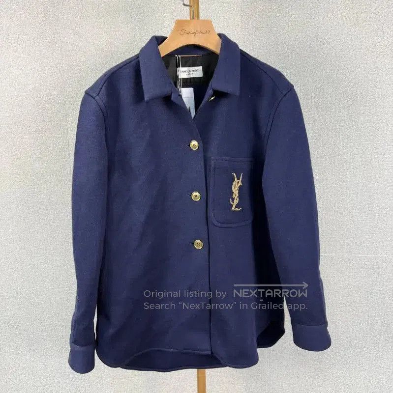 Yves Saint Laurent YSL Wool Jacket in Navy for Women . Size M / US 6-8 / IT 42-44 - 1 Thumbnail