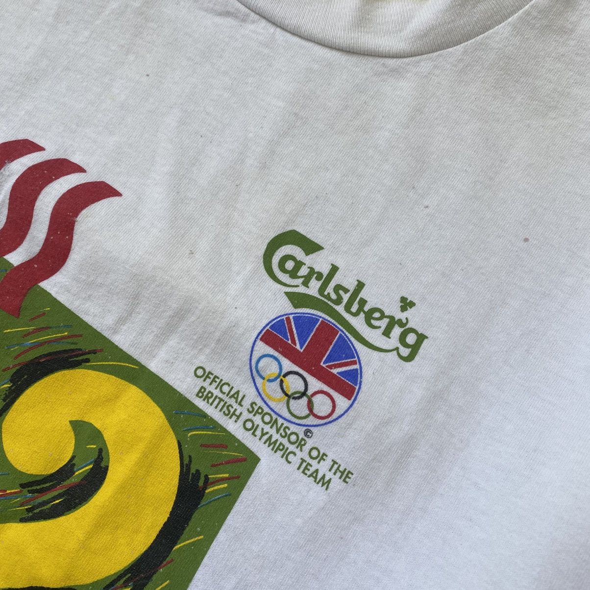 USA Olympics Vintage Barcelona Olympic 1992 Carlsberg Rare streetwear tee Size US XL / EU 56 / 4 - 3 Thumbnail