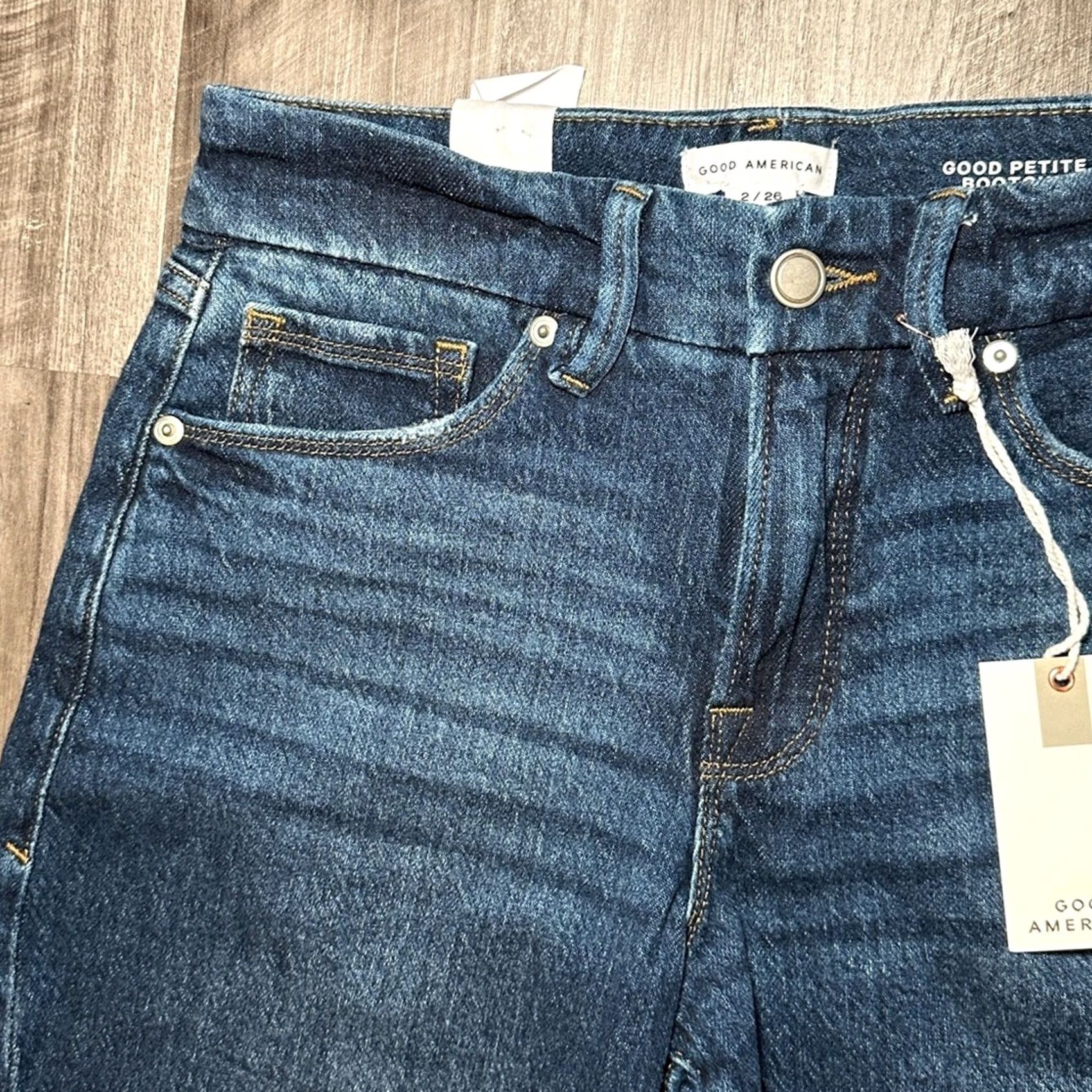 Good American Good American Jeans Bootcut Indigo Blue 2 Women's Regular 28 Inseam 28.5"} Size 26" / US 2 / IT 38 - 5 Thumbnail