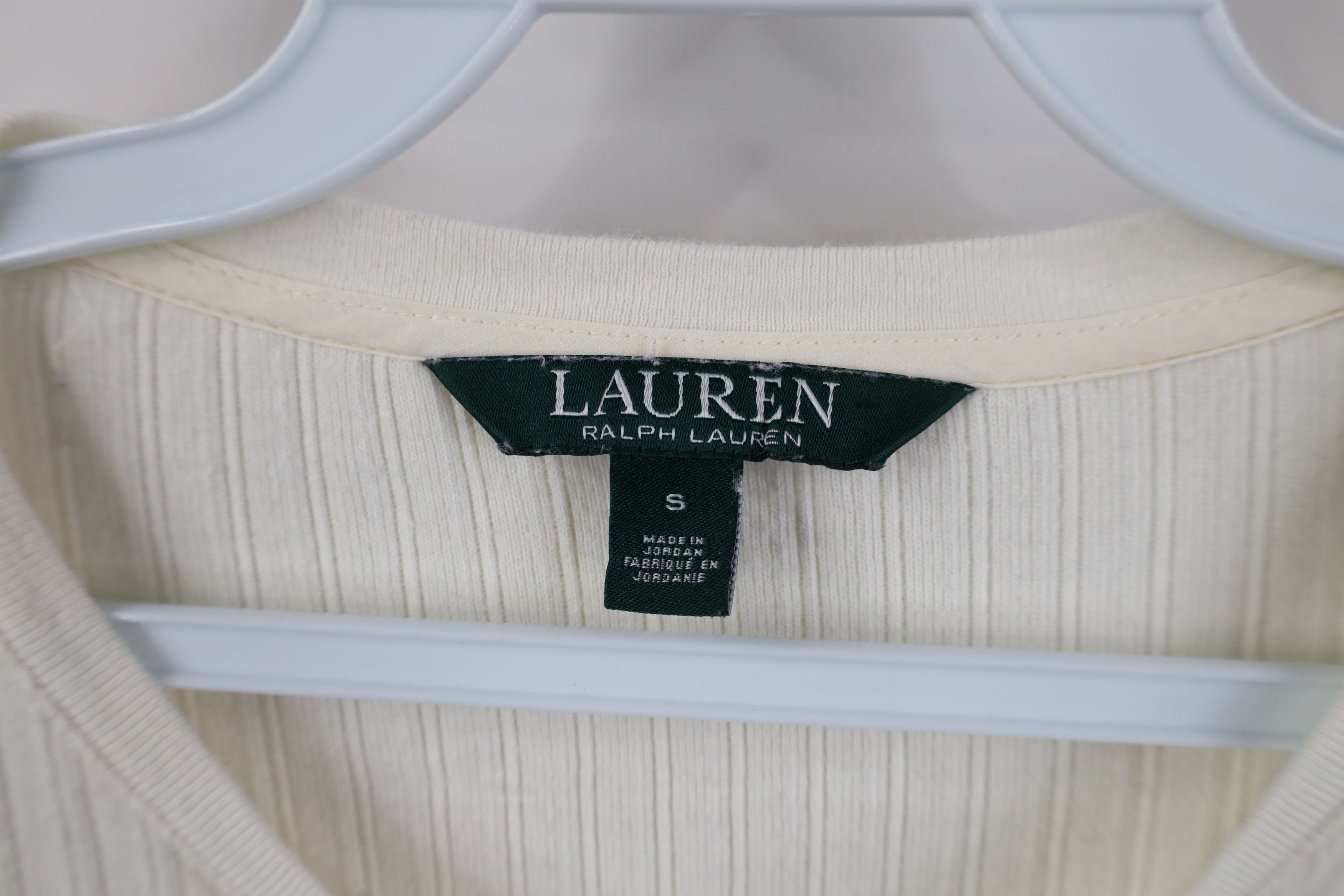 Polo Ralph Lauren Vintage 90s Y2K Ralph Lauren Ribbed Knit Tie Lace T-Shirt Size S / US 4 / IT 40 - 8 Thumbnail