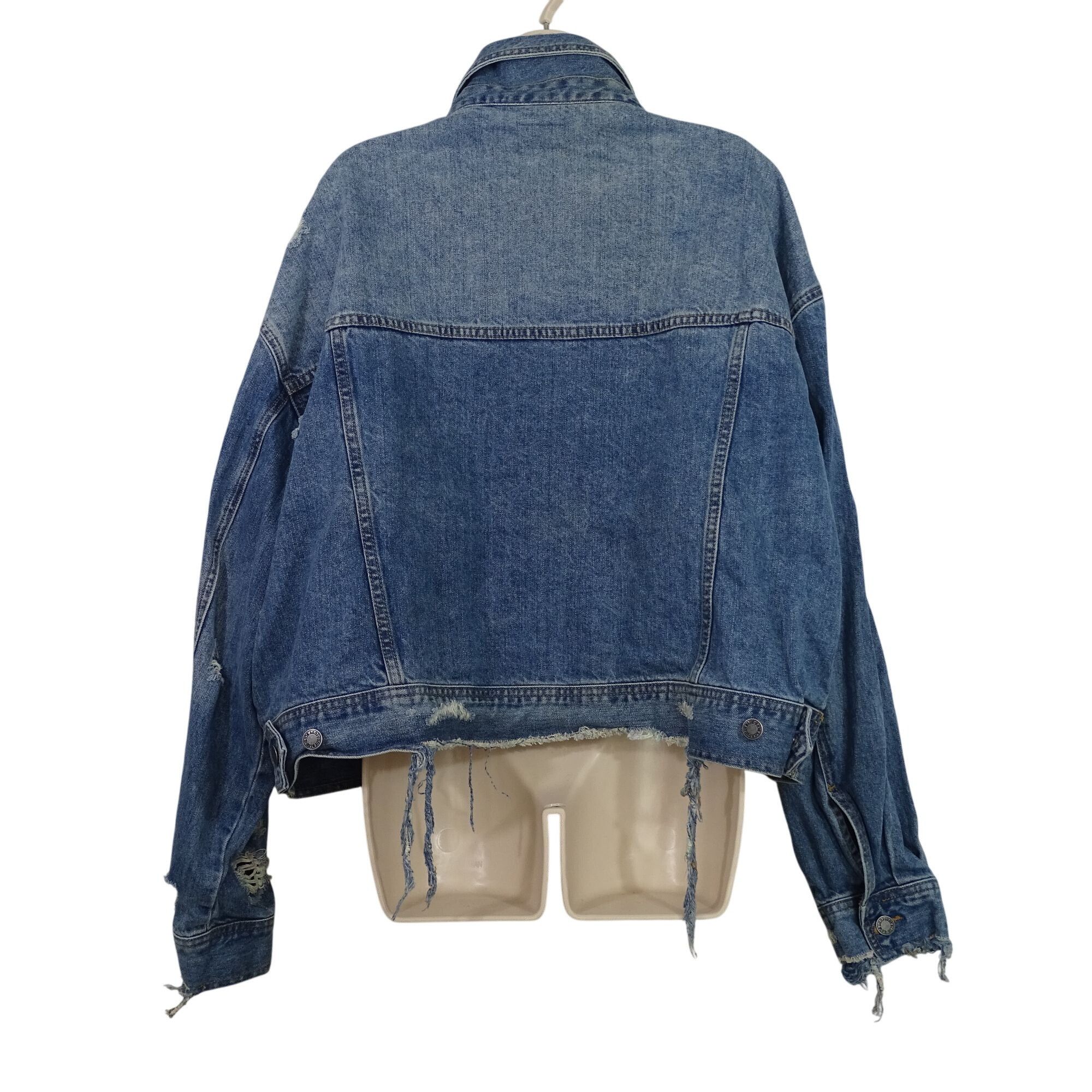 Judy Blue Judy Blue Distressed Ripped Denim Jacket Women Size 3XL Size 3XL / US 20-22 - 3 Thumbnail