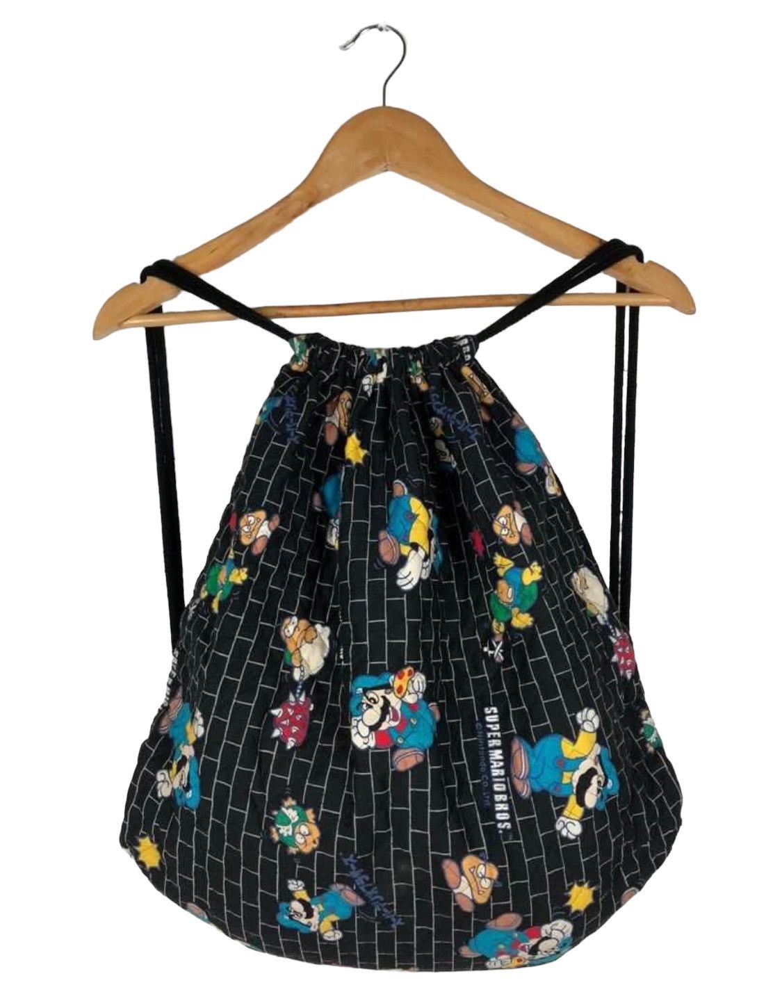 Anime × Nintendo × Vintage Vintage 90s Super Mario Bros Nintendo Drawstring Bag Size ONE SIZE - 3 Thumbnail