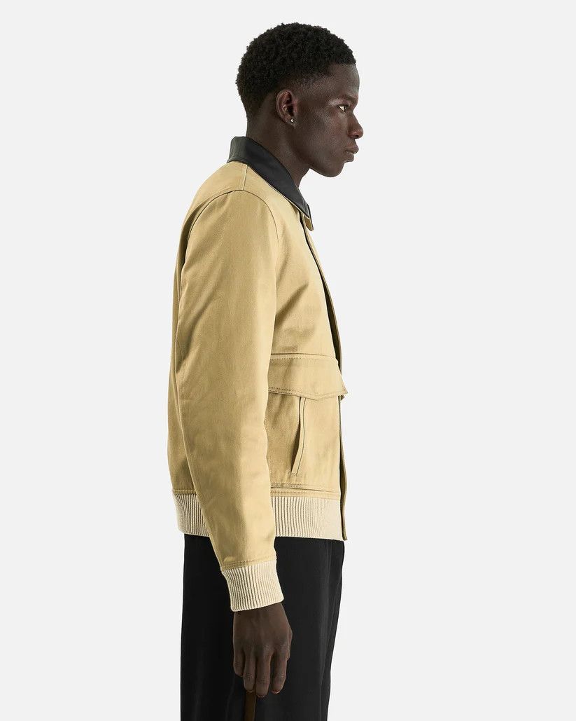 Wales Bonner o1s1v1r1oon0825 Shade Varsity Jacket in Light Beige/Hunter Size US M / EU 48-50 / 2 - 4 Thumbnail