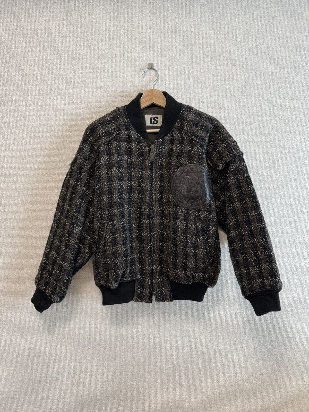 Issey Miyake Issey Miyake x Tsumori Chisato 80s IS TEAM Logo Tweed Jacket Size US M / EU 48-50 / 2 - 5 Thumbnail