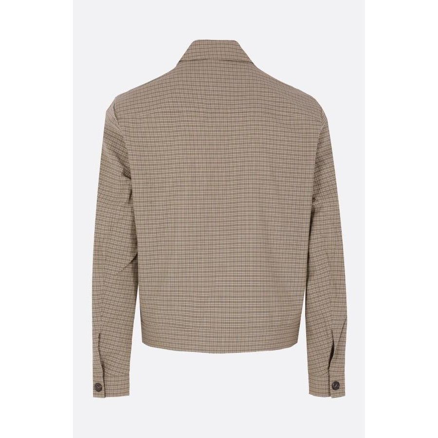 Prada PRADA Check Beige Wool Cotton Jacket New & Authentic (Men's Size US XL / EU 56 / 4 - 2 Thumbnail