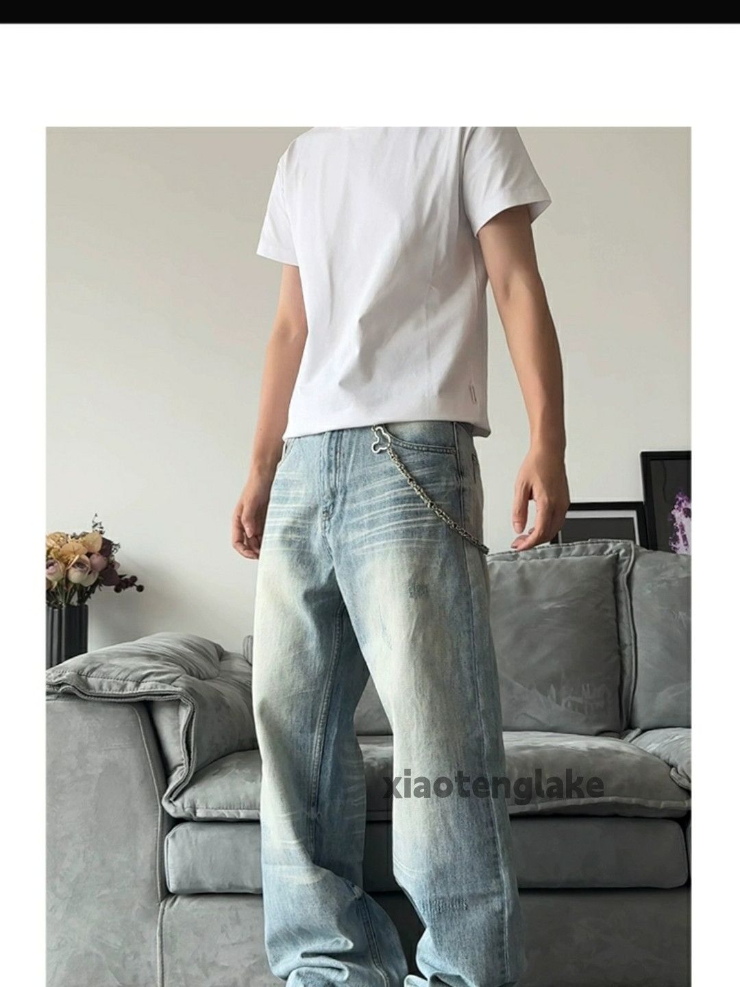 Jean × Vintage washed faded cleanfit yuppie loose baggy jeans Size US 30 / EU 46 - 6 Thumbnail