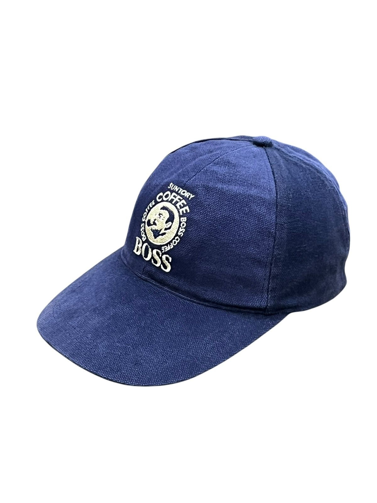 Japanese Brand 90’s SUNTORY COFFEE BOSS Sunfaded Embroidery Strap-back Hat Size ONE SIZE - 7 Thumbnail