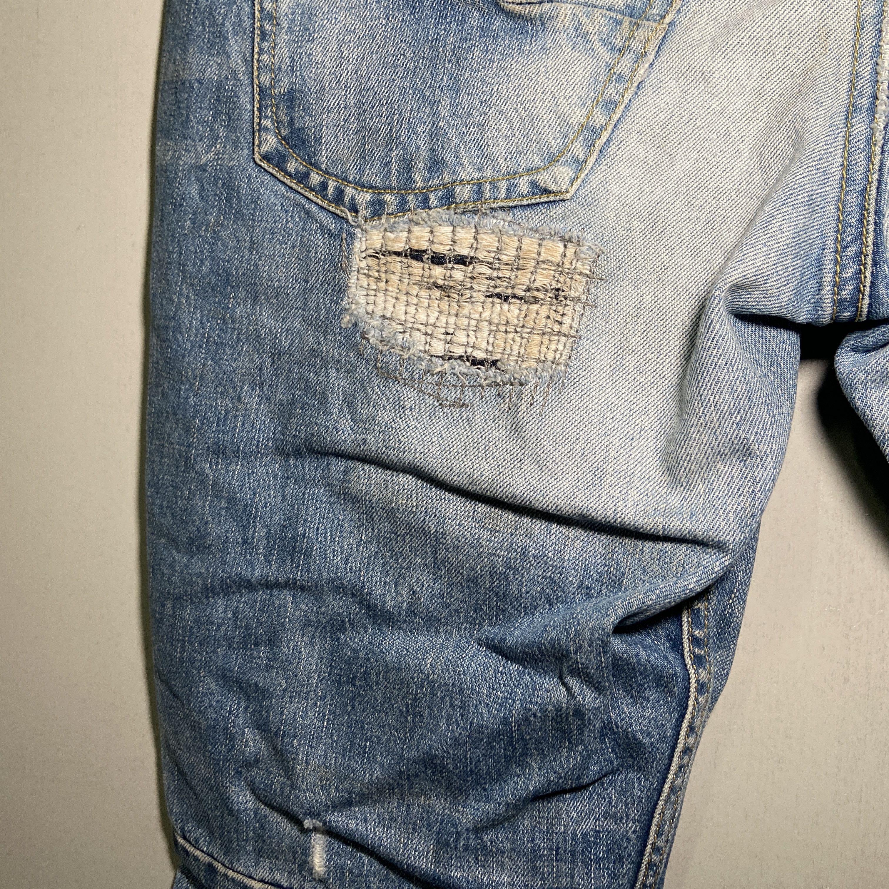 Firetrap × If Six Was Nine Firetrap Extreme Vintage Wash Sashiko Jeans Size US 32 / EU 48 - 14 Thumbnail
